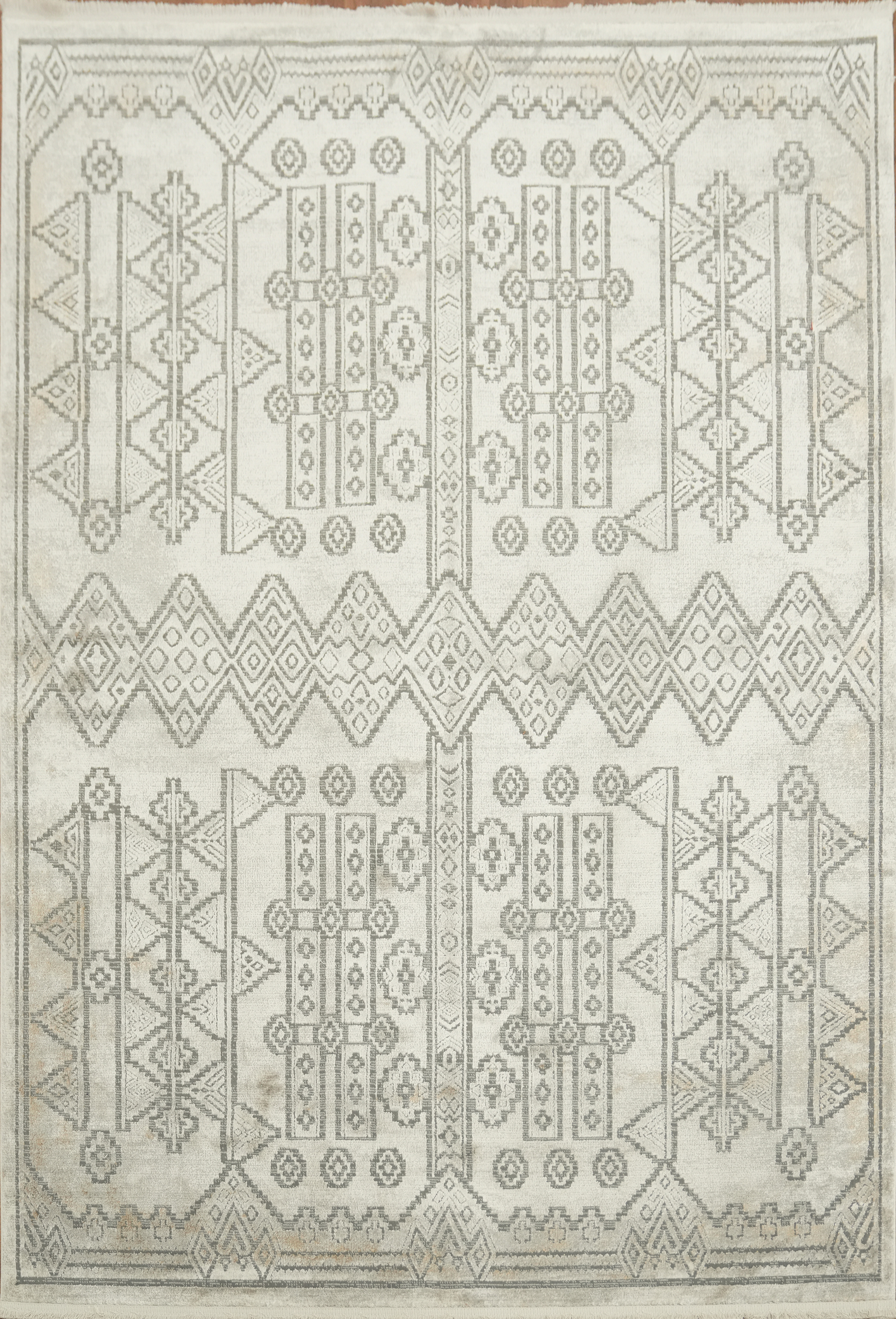 Modern Minimalist Rug 5×8 Ft Neutral Tones Contemporary Turkish Area Rug