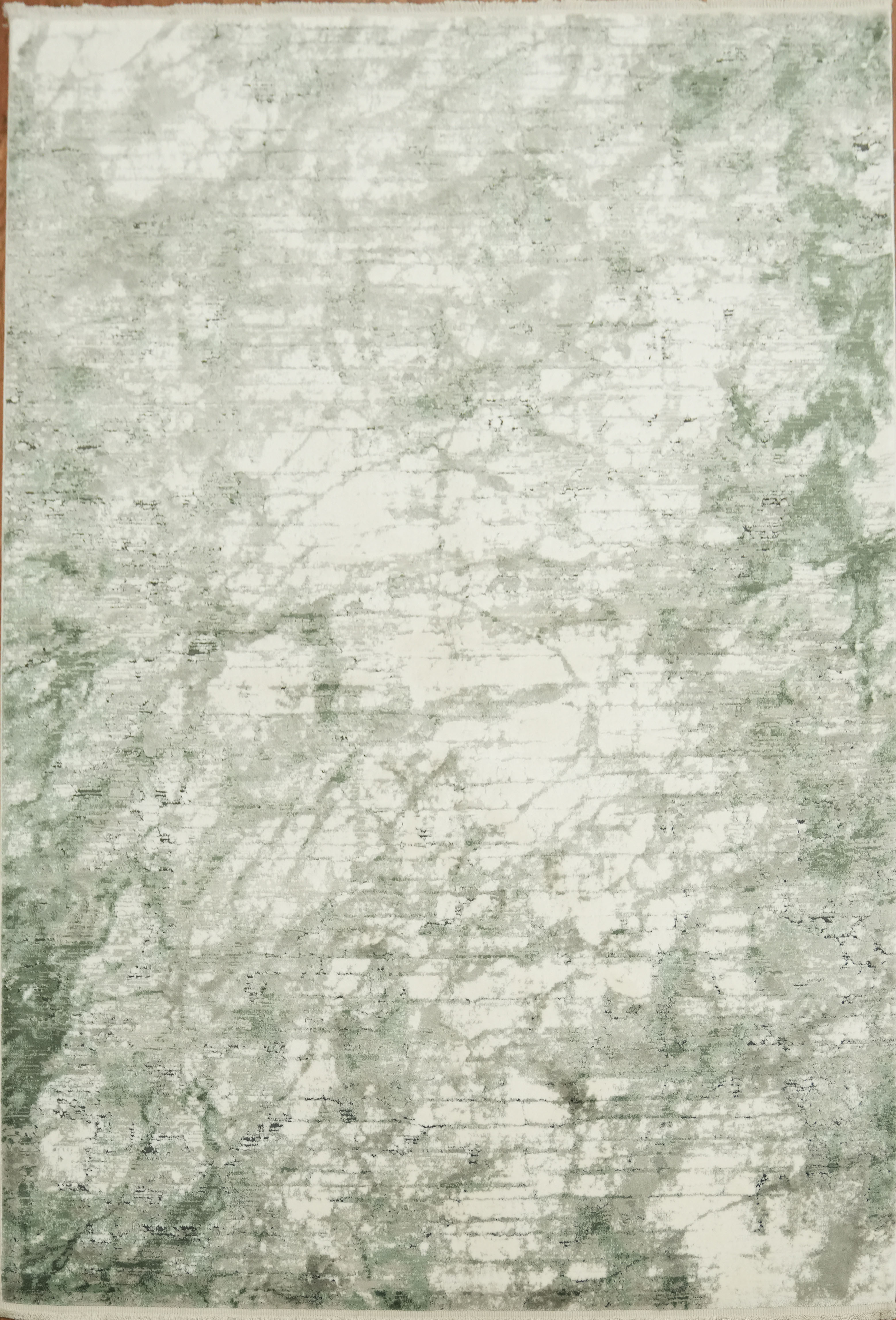 Elegant Abstract Green Area Rug 5×8 Ft Contemporary Modern Turkish Carpet