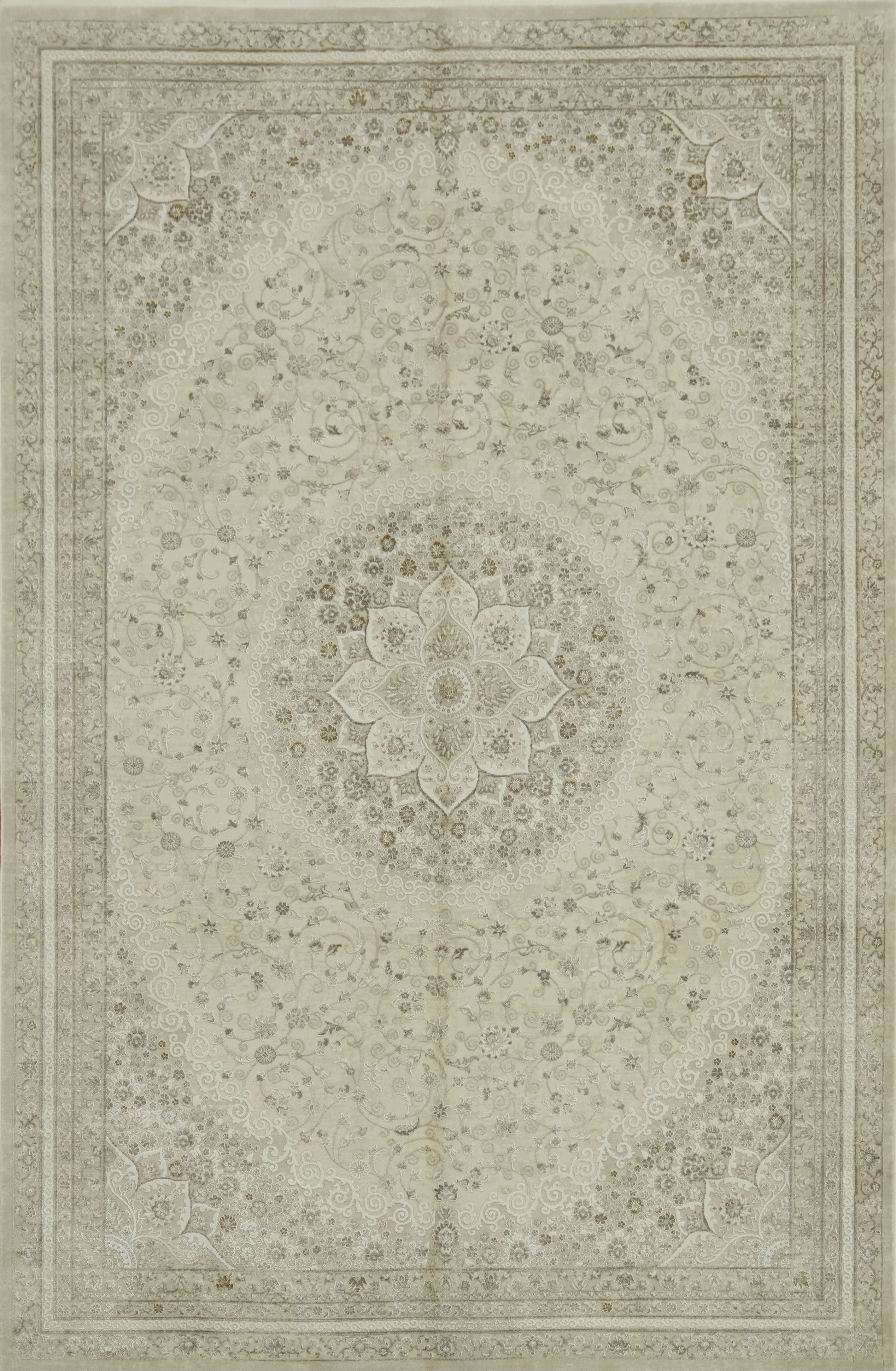 Sophisticated Neutral Toned Rug 6×10 Ft Contemporary Modern Turkish Carpet