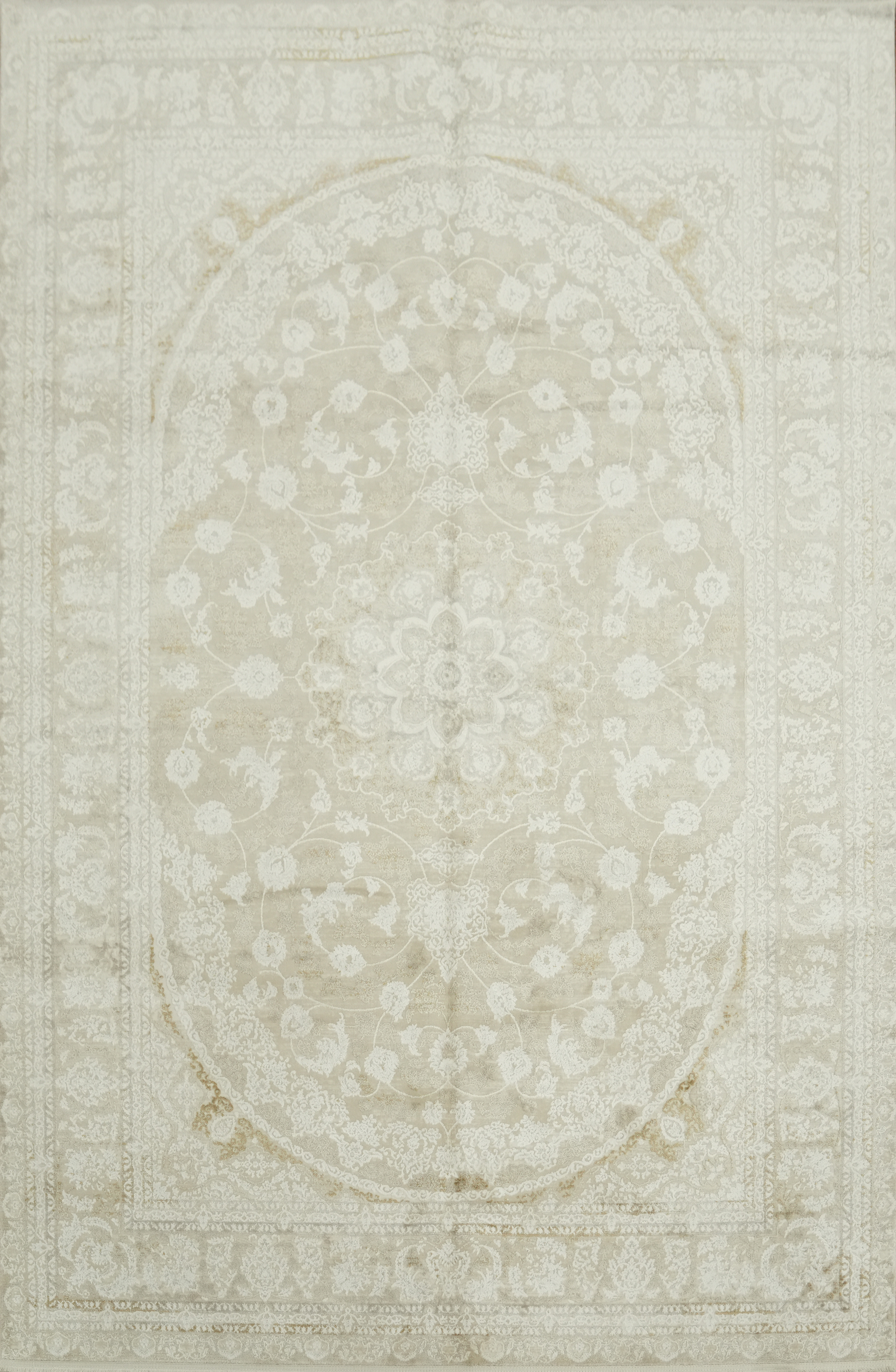 Neutral Tones Floral Rug Design 6×10 Ft Contemporary Modern Turkish Carpet