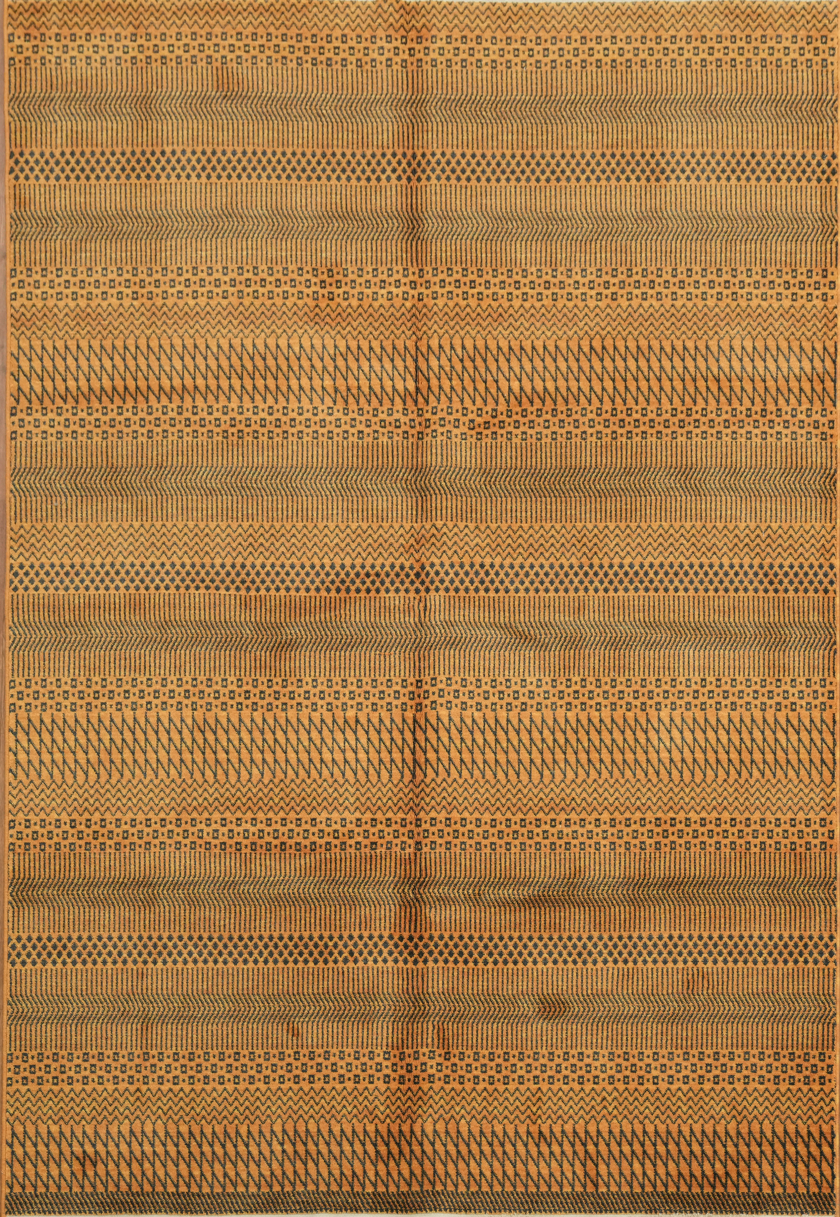 Elegant Earth-Toned Tribal Pattern Area Rug 6×9 Ft Contemporary Wool Turkish Rug