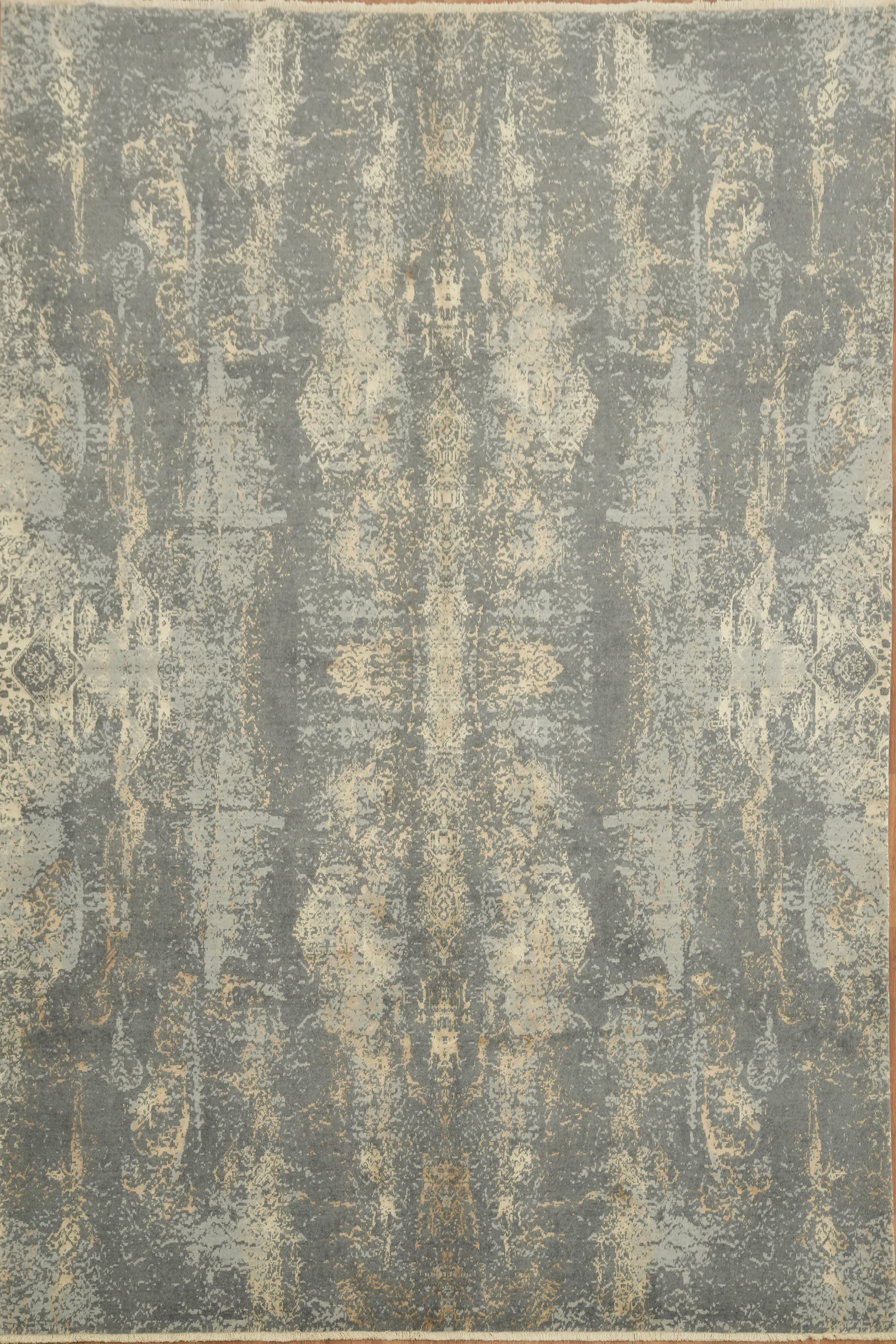 Sophisticated Gray-Blue Area Rug 8×10 Ft Contemporary Modern Wool Carpet