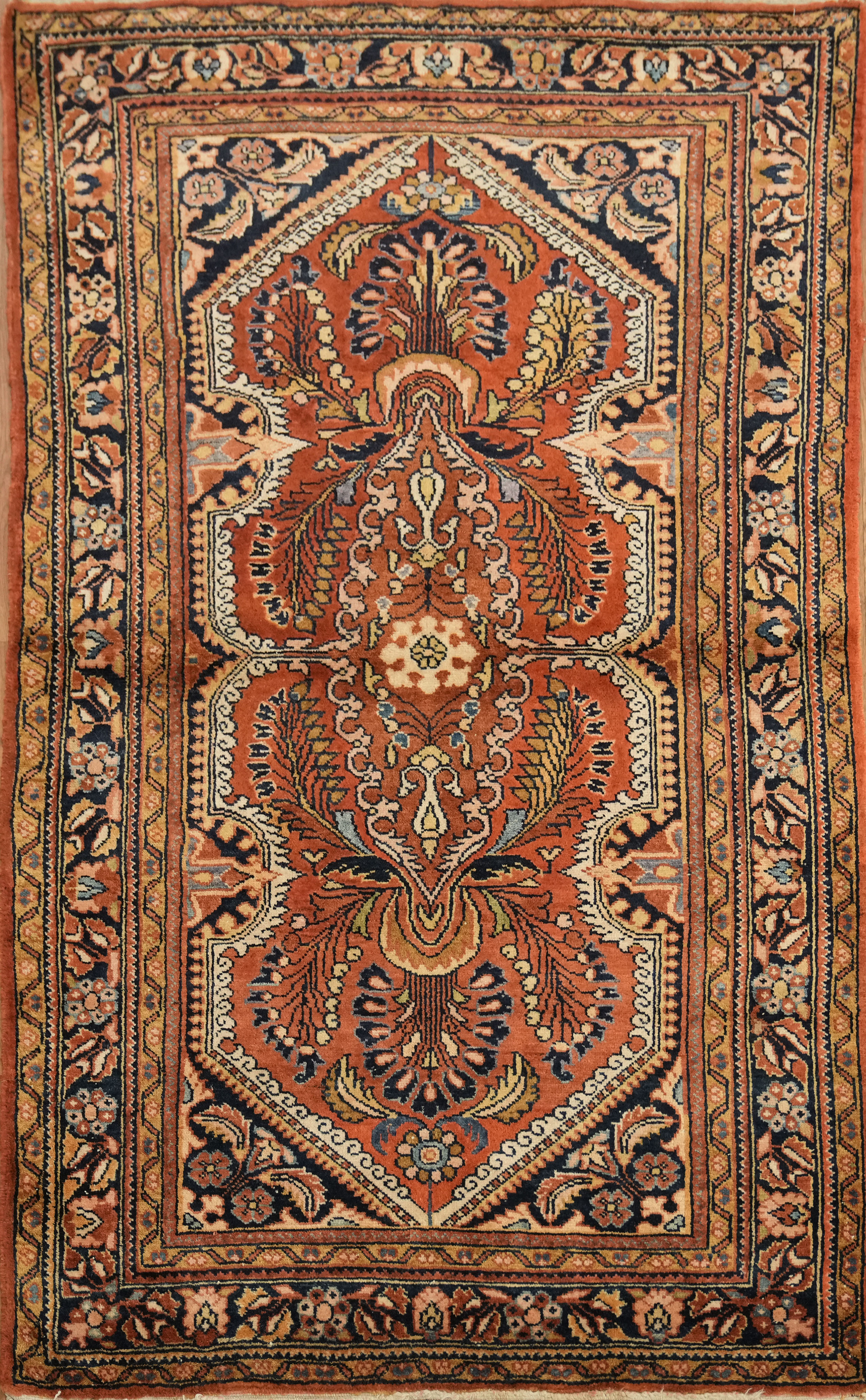 Vegetable Dye Floral Foyer Rug 3×5 Ft Handmade Tribal Wool Carpet Accent Rug