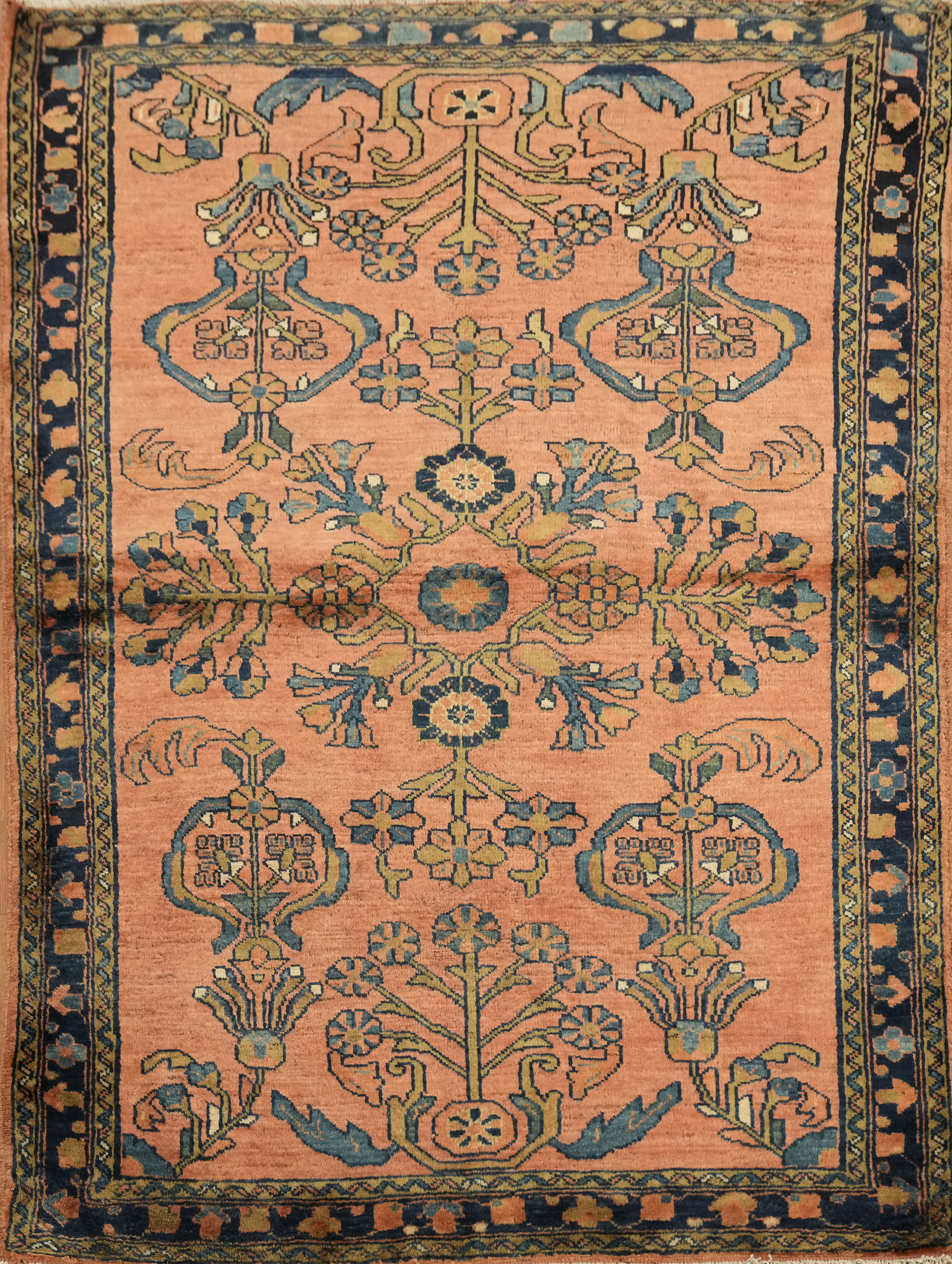 Decorative Vegetable Dye Ares Rug 4×5 Ft Handmade Traditional Wool Carpet