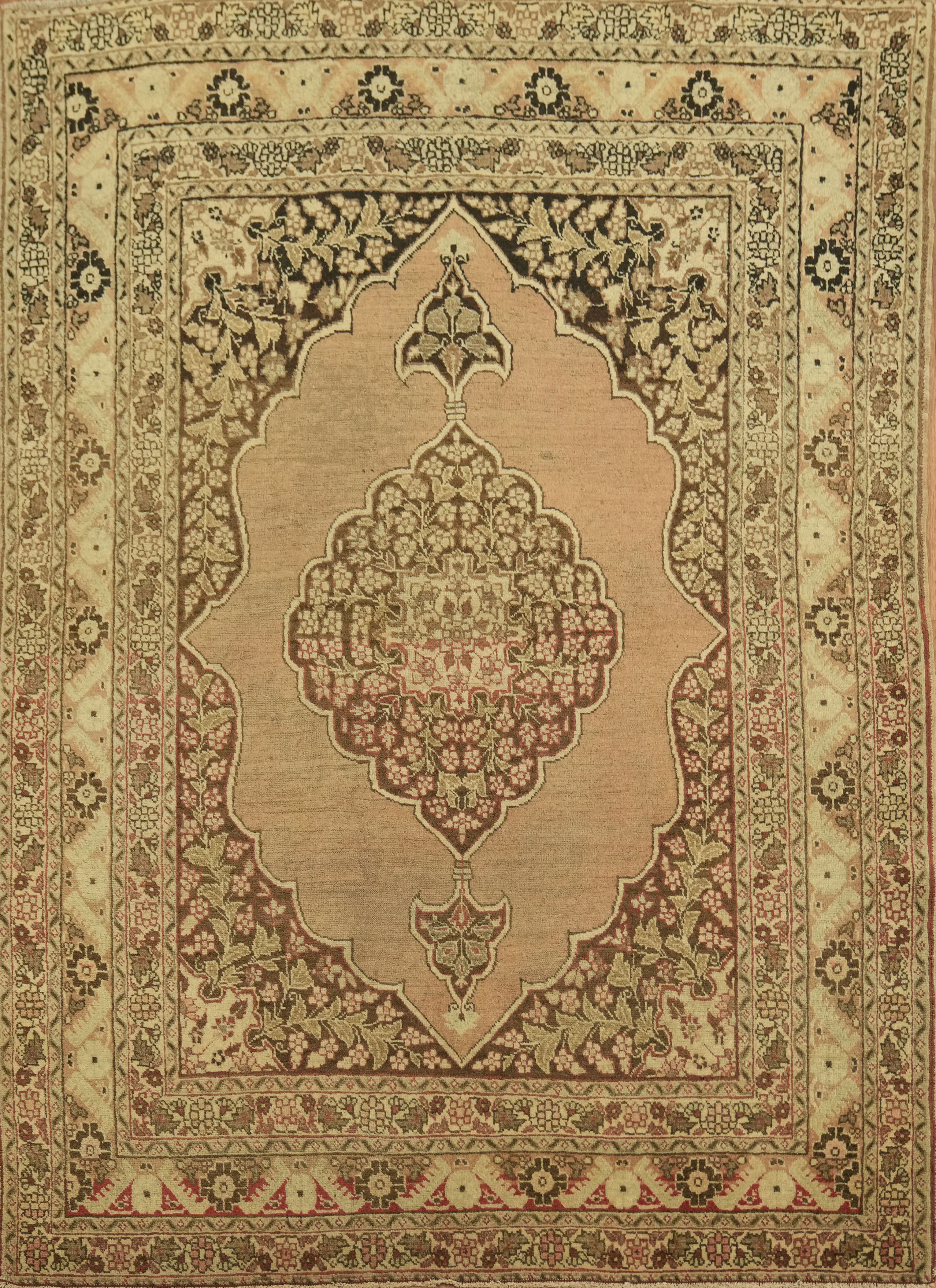 Antique Traditional Area Rug 4×6 Ft Handmade Medallion Wool Carpet Accent Rug