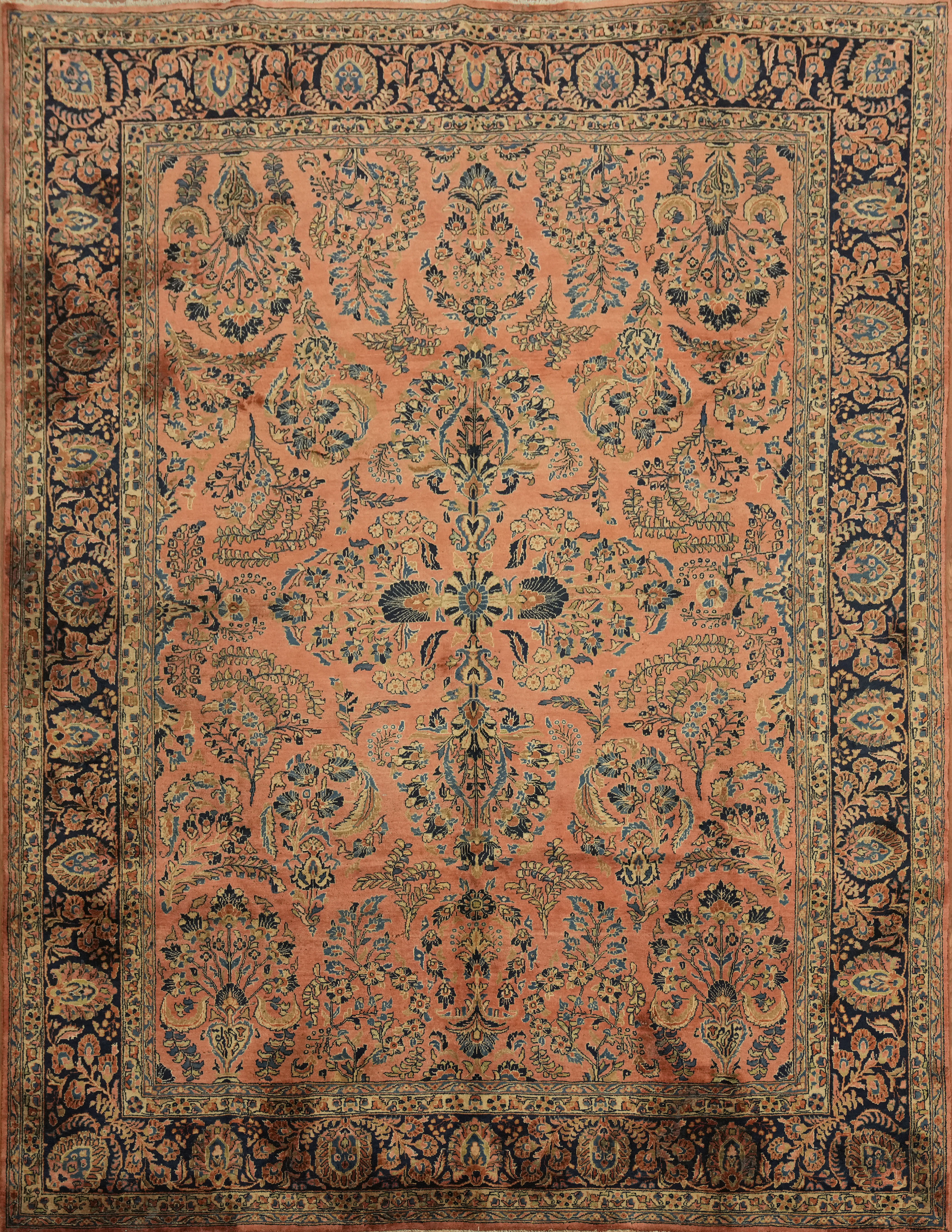 Vintage Vegetables Dye Area Rug 9×11 Ft Handmade Traditional Wool Carpet