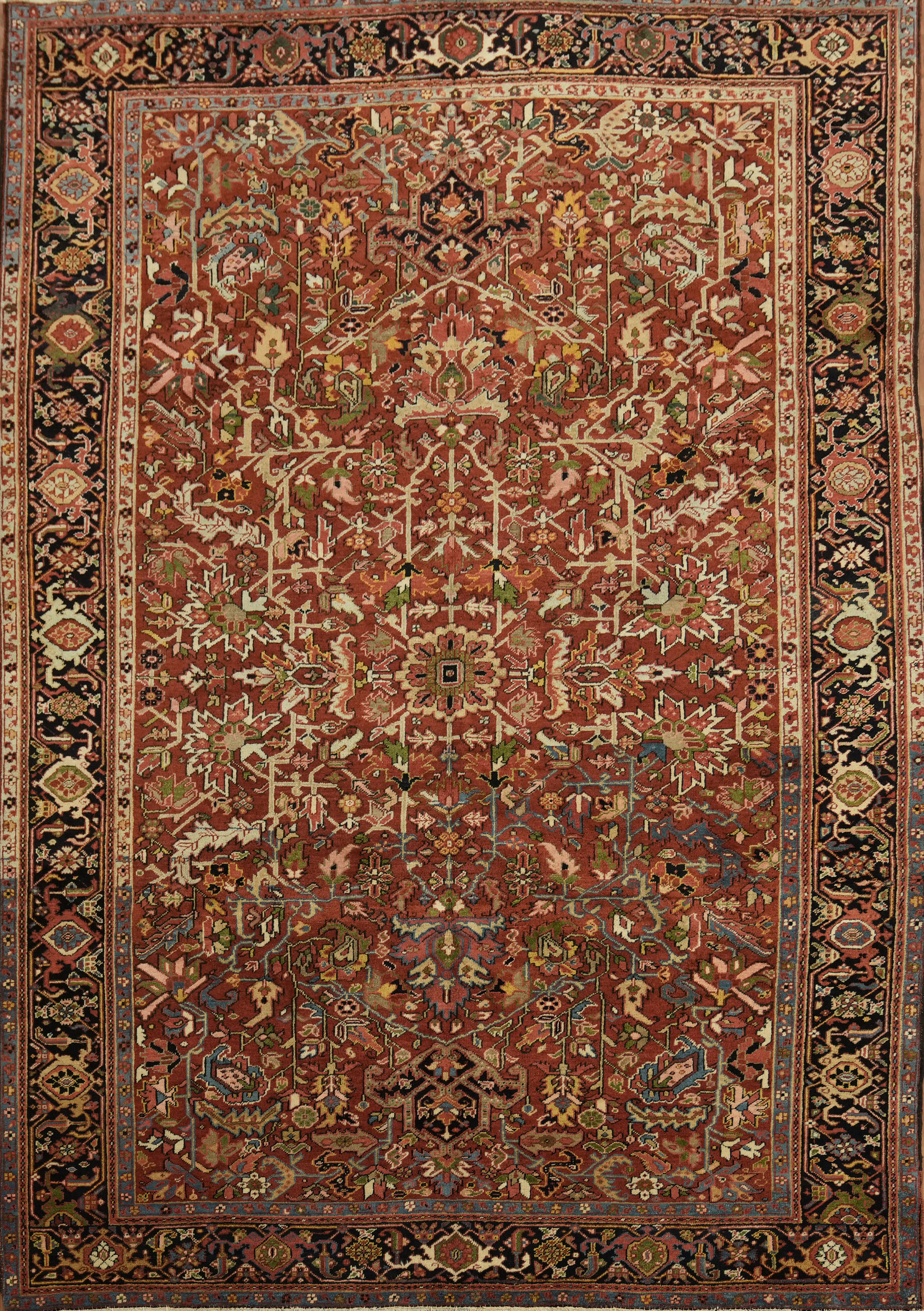 Old Vegetable Dye Traditional Area Rug 8x12 Handmade Wool Semi
