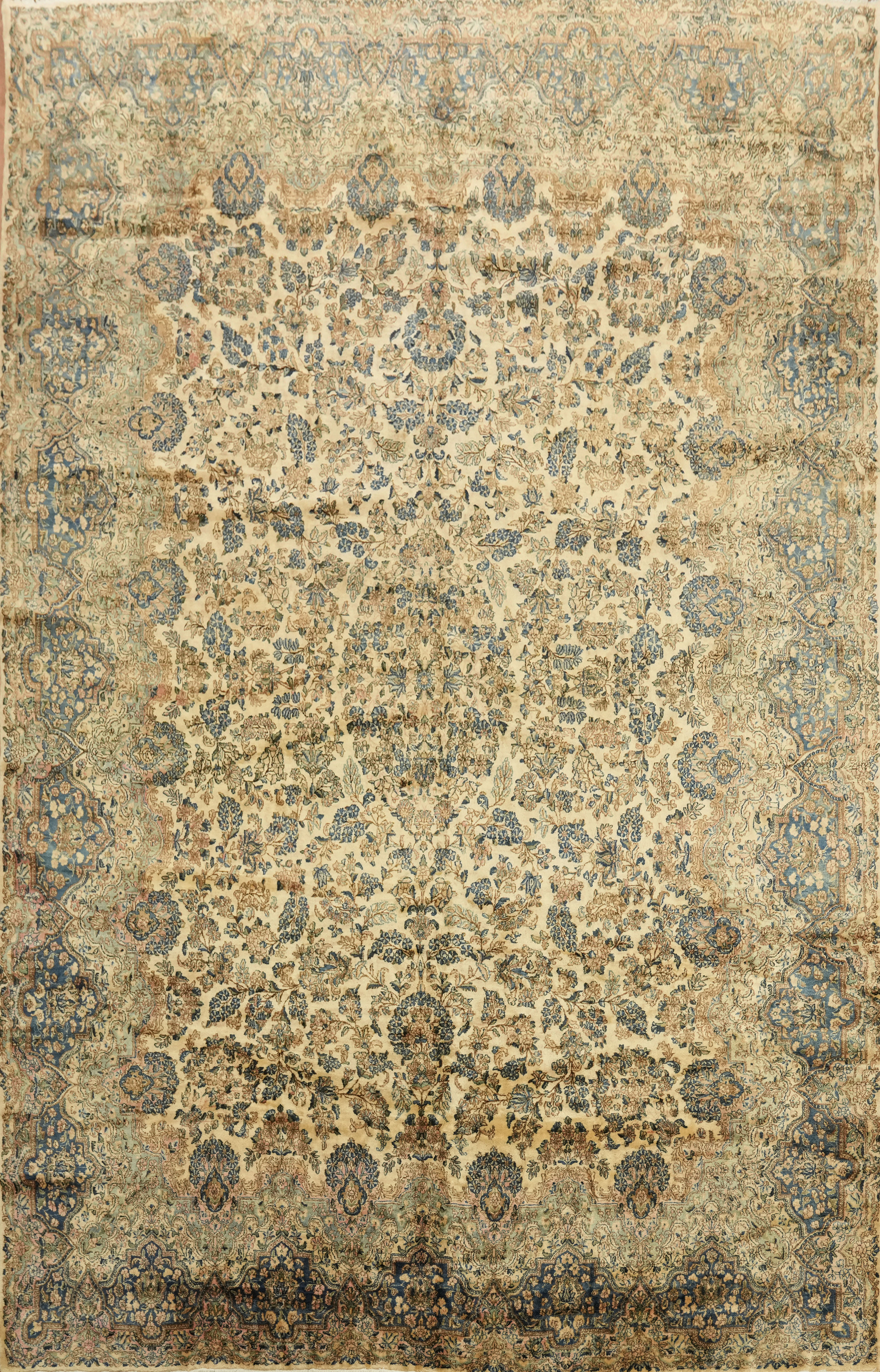Palace Size Floral Large Rug 11×18 Ft Handmade Traditional Oriental Wool Carpet