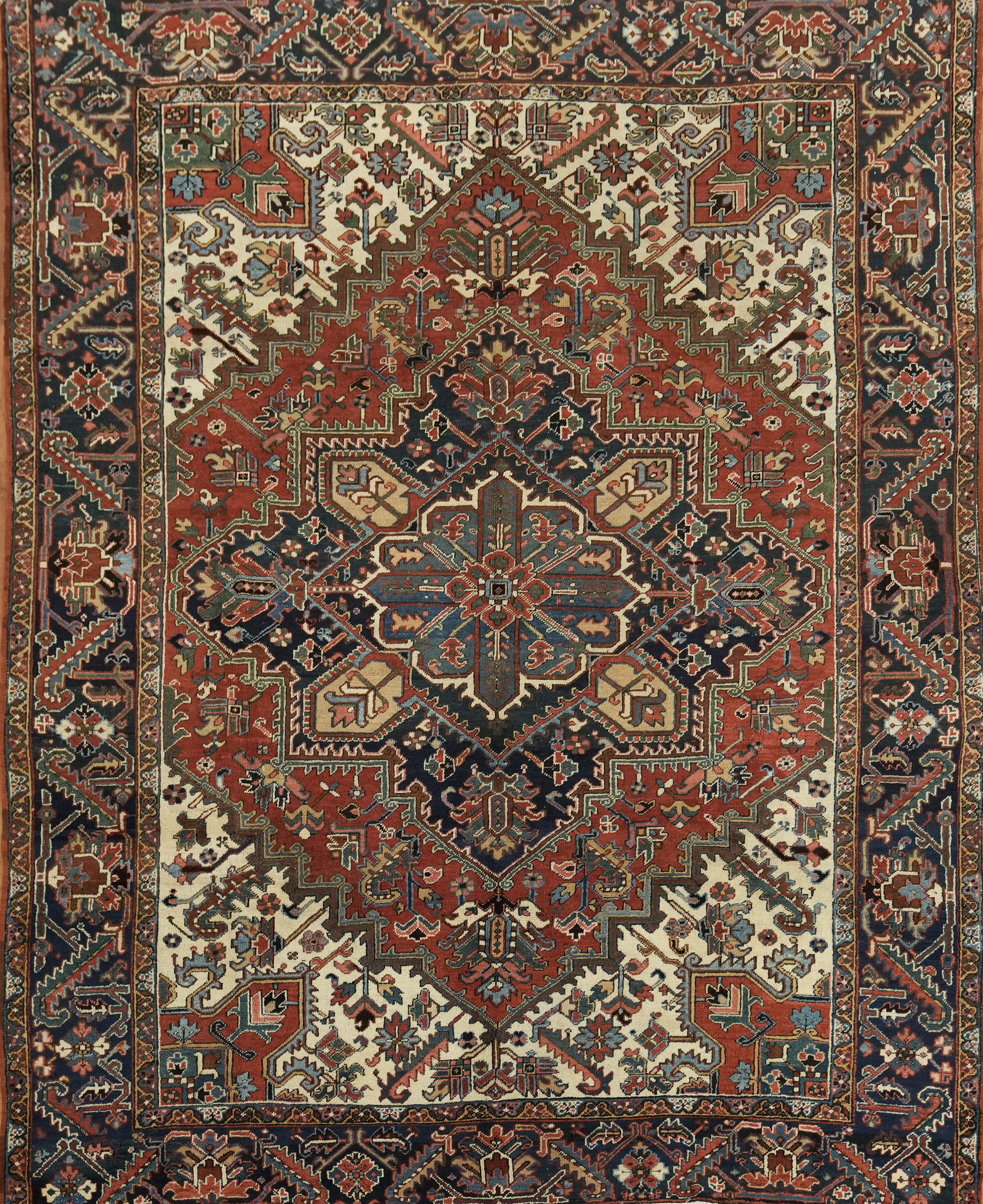 Geometric Area Rug 8×10 Ft Handmade Traditional Wool Living Room Carpet