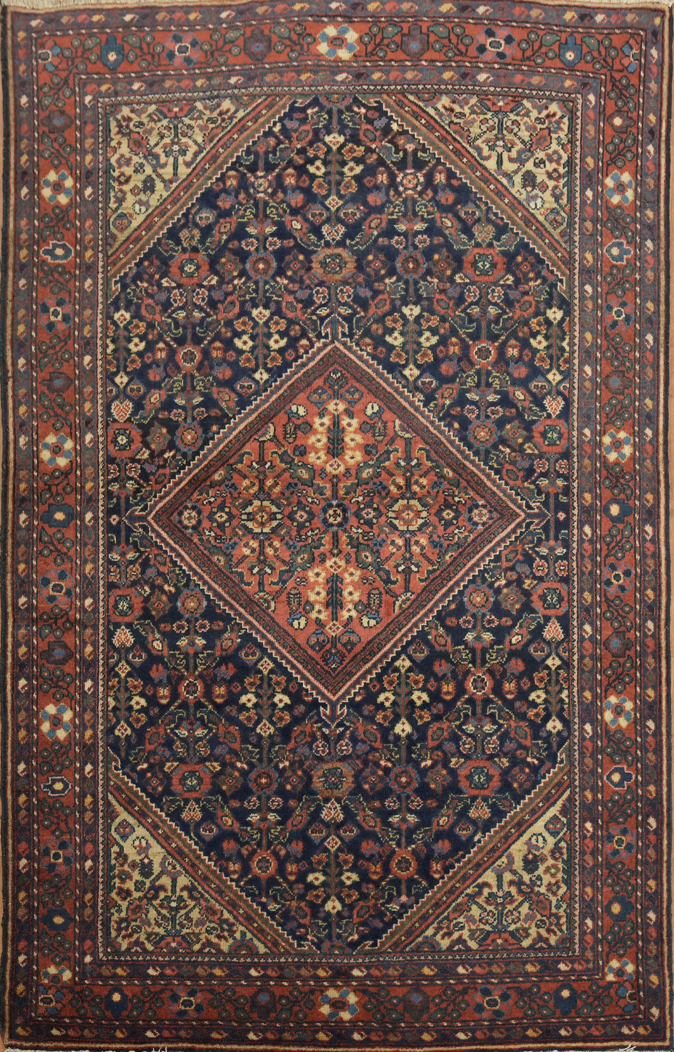 Traditional Area Rug 4×7 Ft Handmade Medallion Wool Carpet Accent Oriental Rug