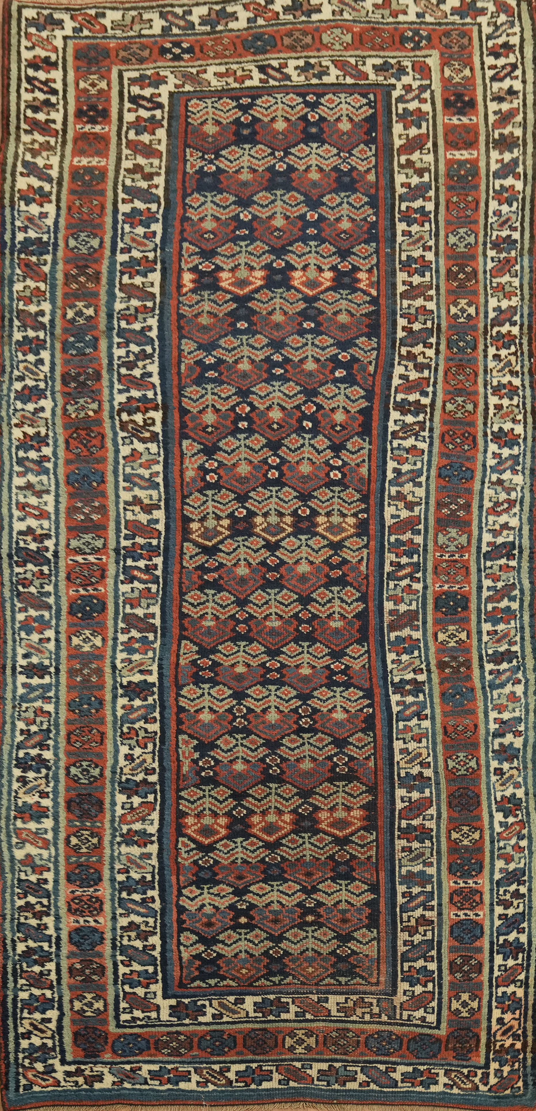 Antique Geometric Area Rug 5×9 Ft Handmade Traditional Tribal Wool Carpet
