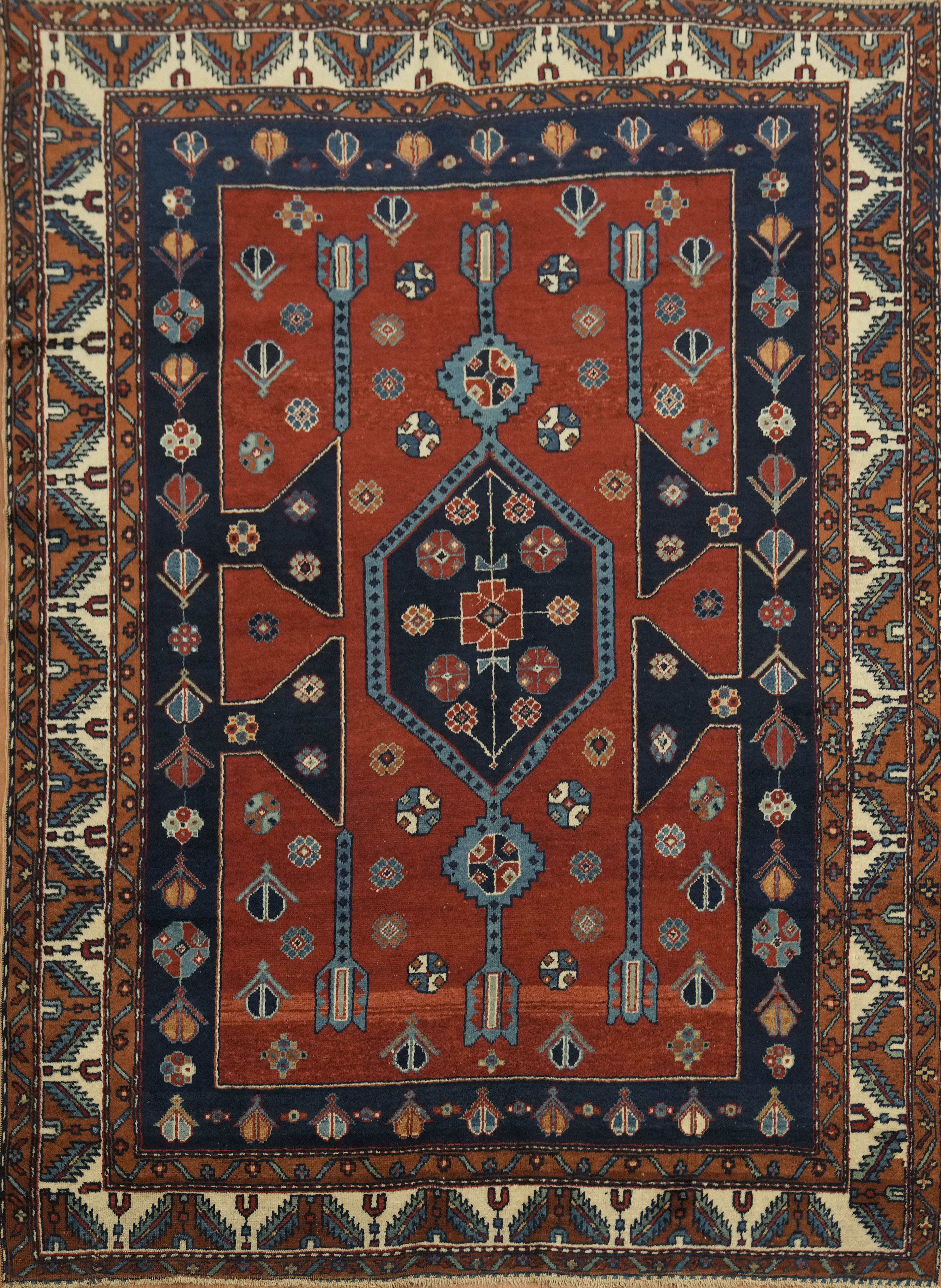 Tribal Kazak Area Rug 5×7 Ft Handmade Traditional Wool Carpet Geometric Rug