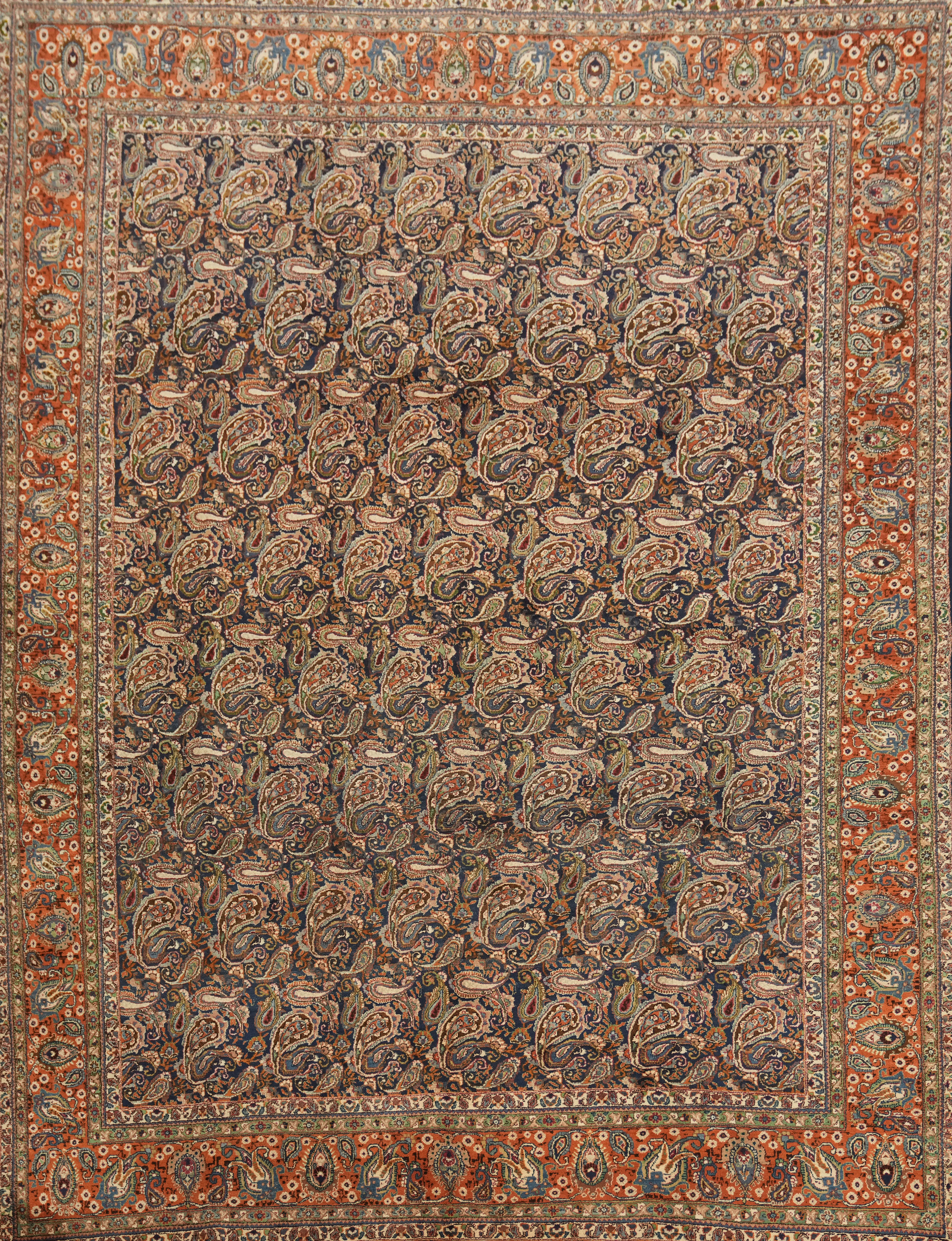 Traditional All Over Area Rug 10×13 Ft Hand-Knotted Oriental Living Room Carpet