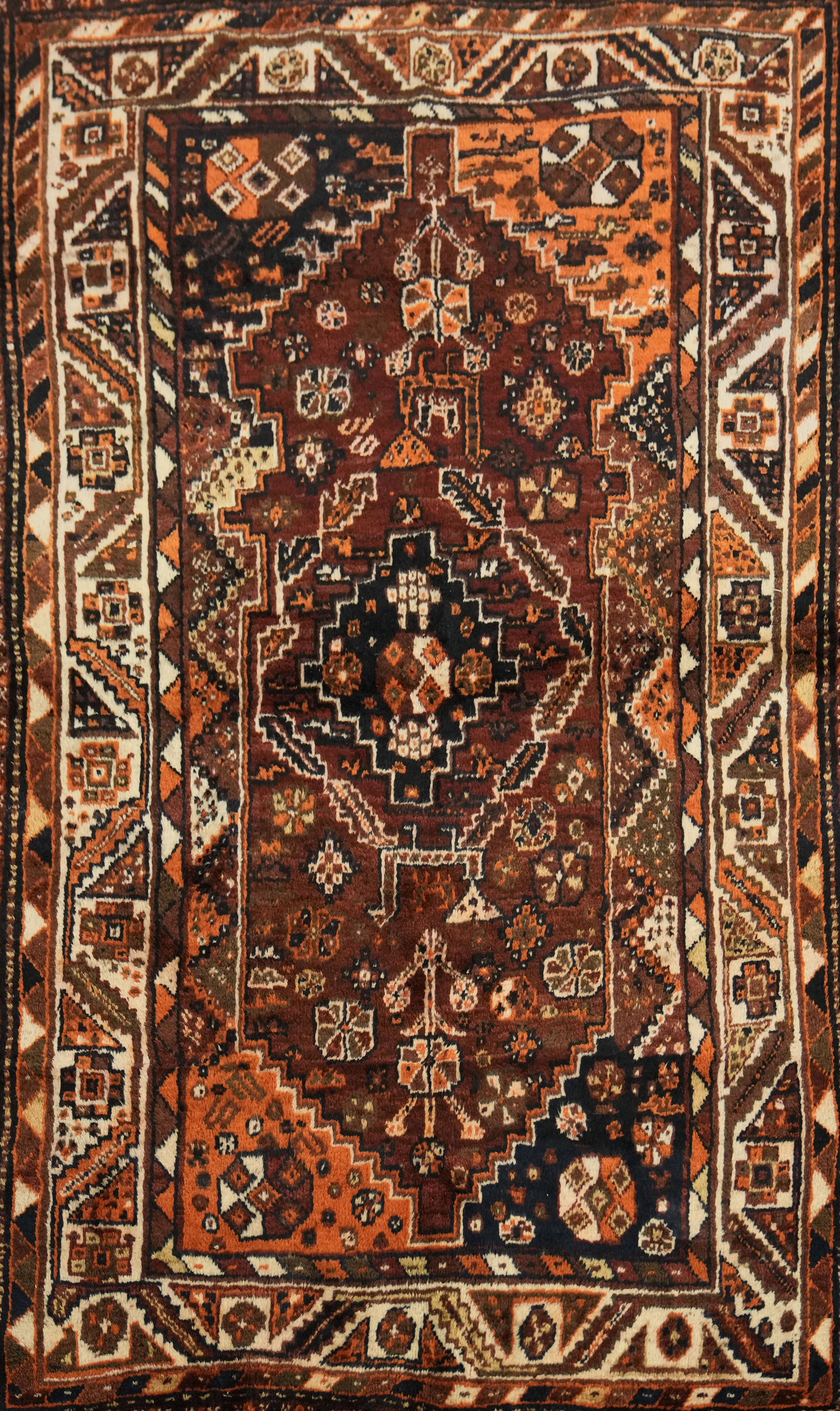 Tribal Wool Rug 4×6 Ft Hand-Knotted Traditional Wool Carpet Medallion Design