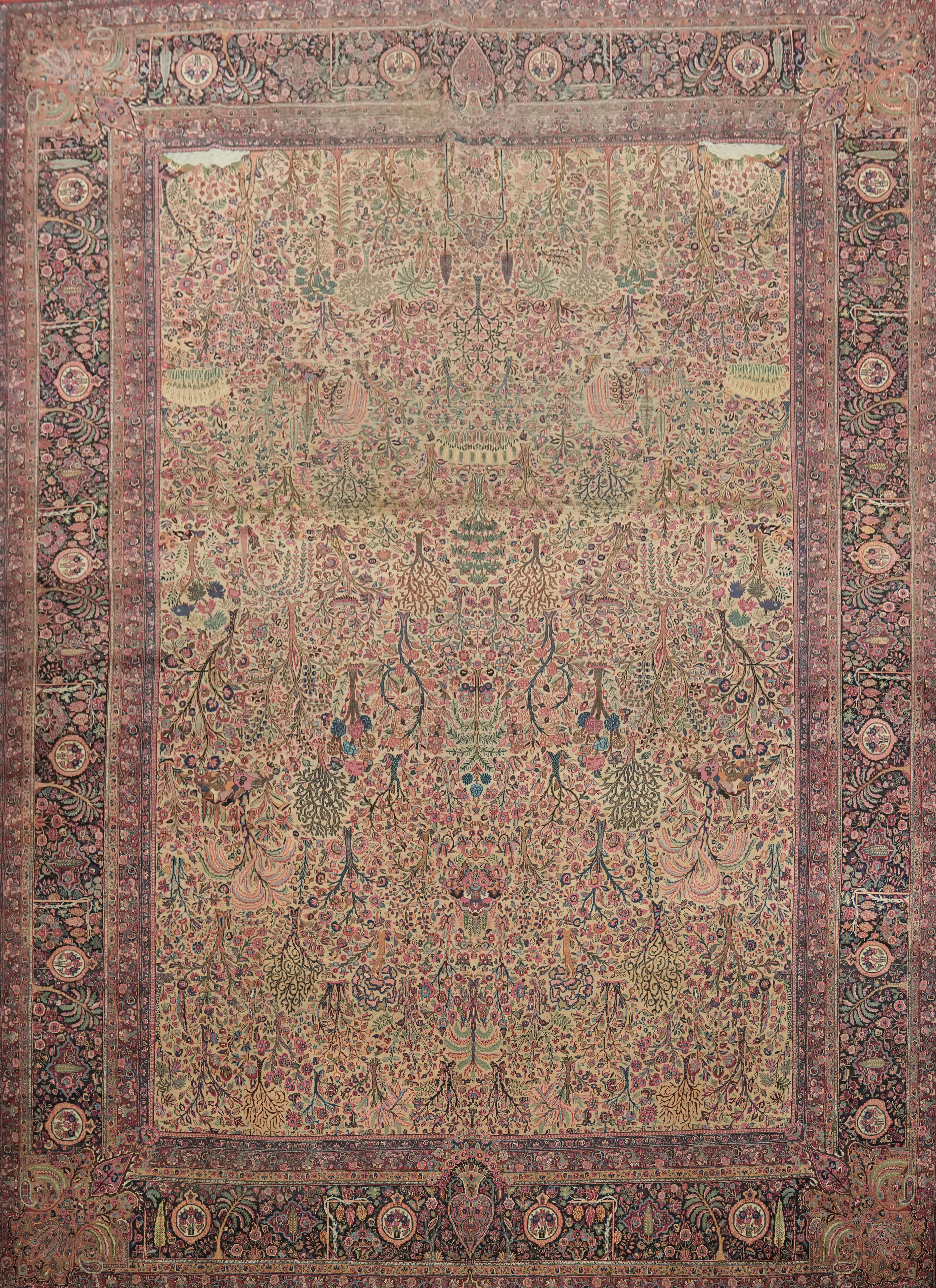 Pre-1900 Antique Large Rug 13×17 Ft Handmade Palace Sized Collectible Wool Rug