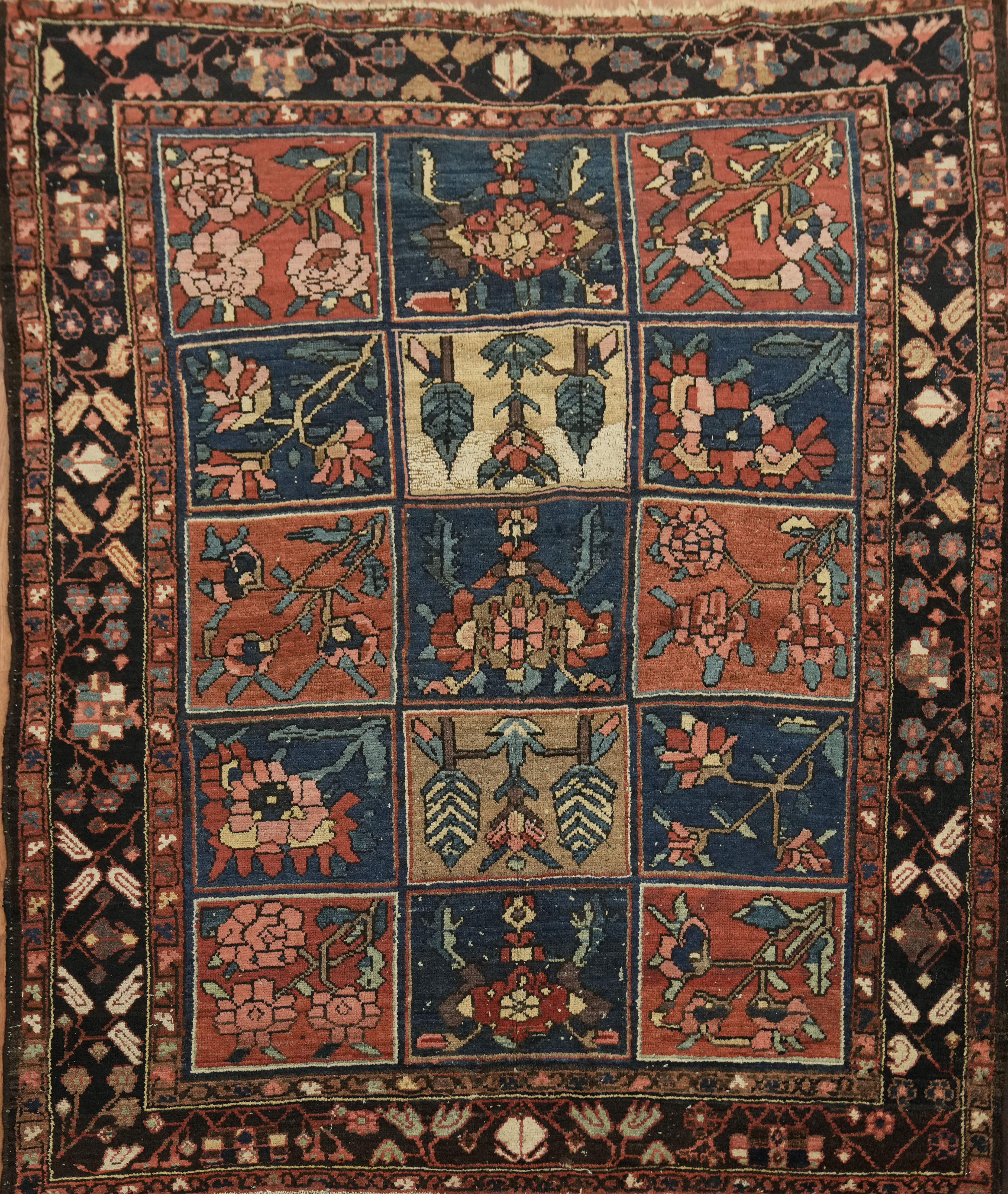 Garden Design Tribal Area Rug 5×6 Ft Handmade Floral Oriental Wool Carpet