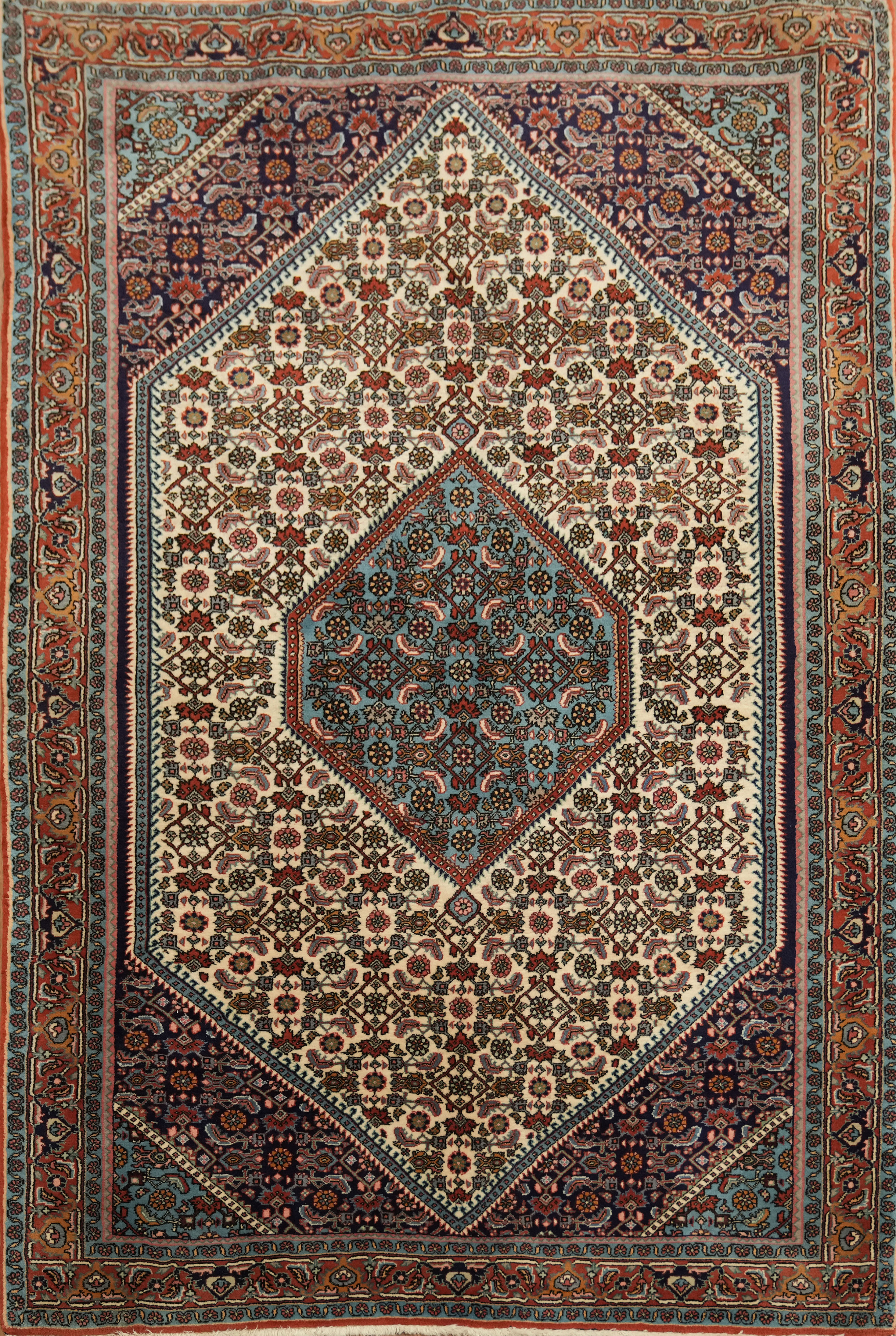 Traditional Area Rug 4×6 Ft Hand-Knotted Medallion Wool Carpet Oriental Rug