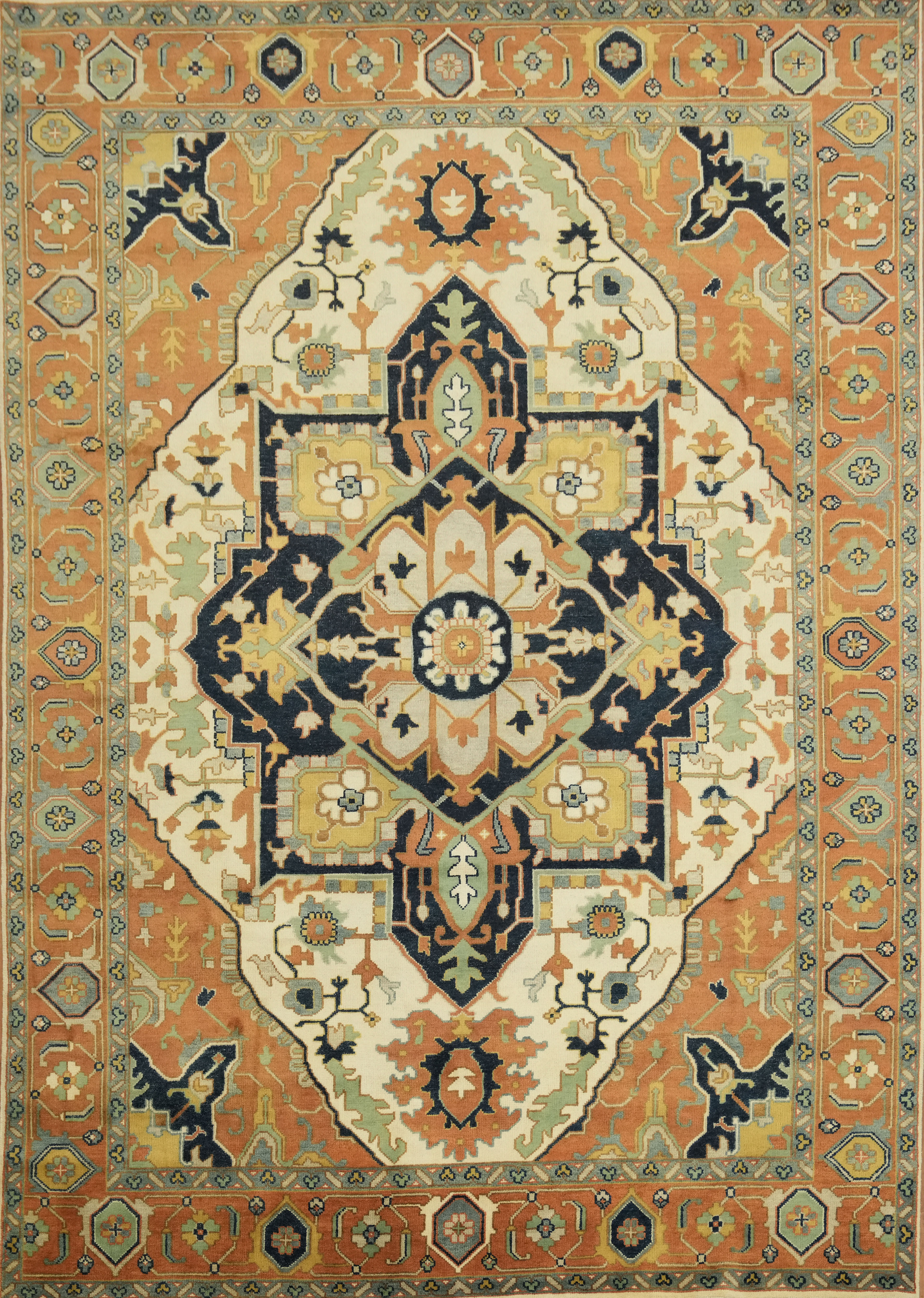 Traditional Handmade Area Rug 10×14 Ft Large Oriental Wool Carpet Floral Rug