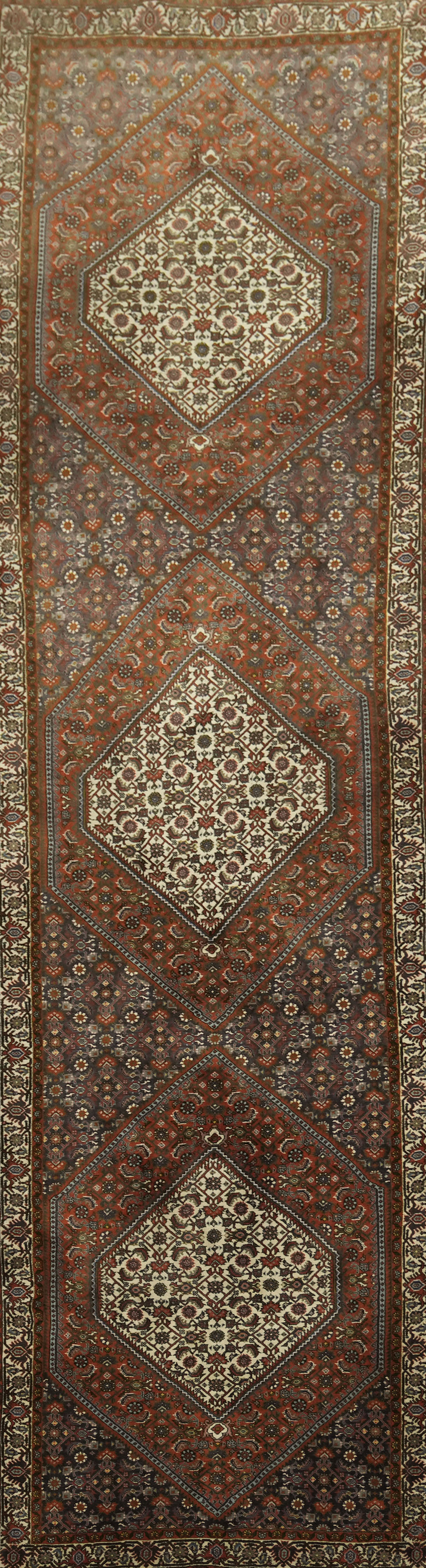 Traditional Tribal Runner Rug 3×11 Ft Hand-Knotted Medallion Wool Carpet