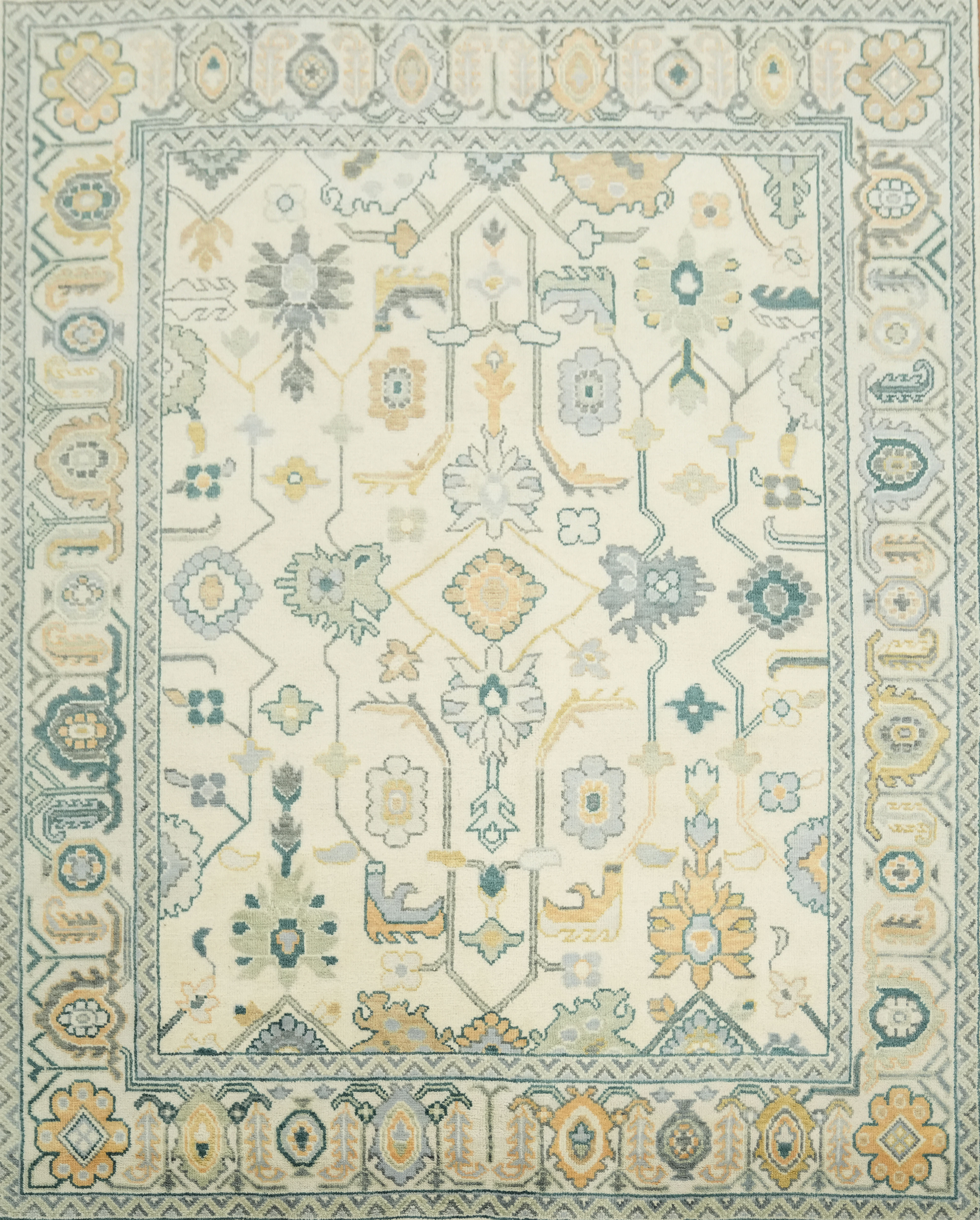 Grey Blue Beige Rug 5×8 Distressed Contemporary Floor Carpet Soft Design