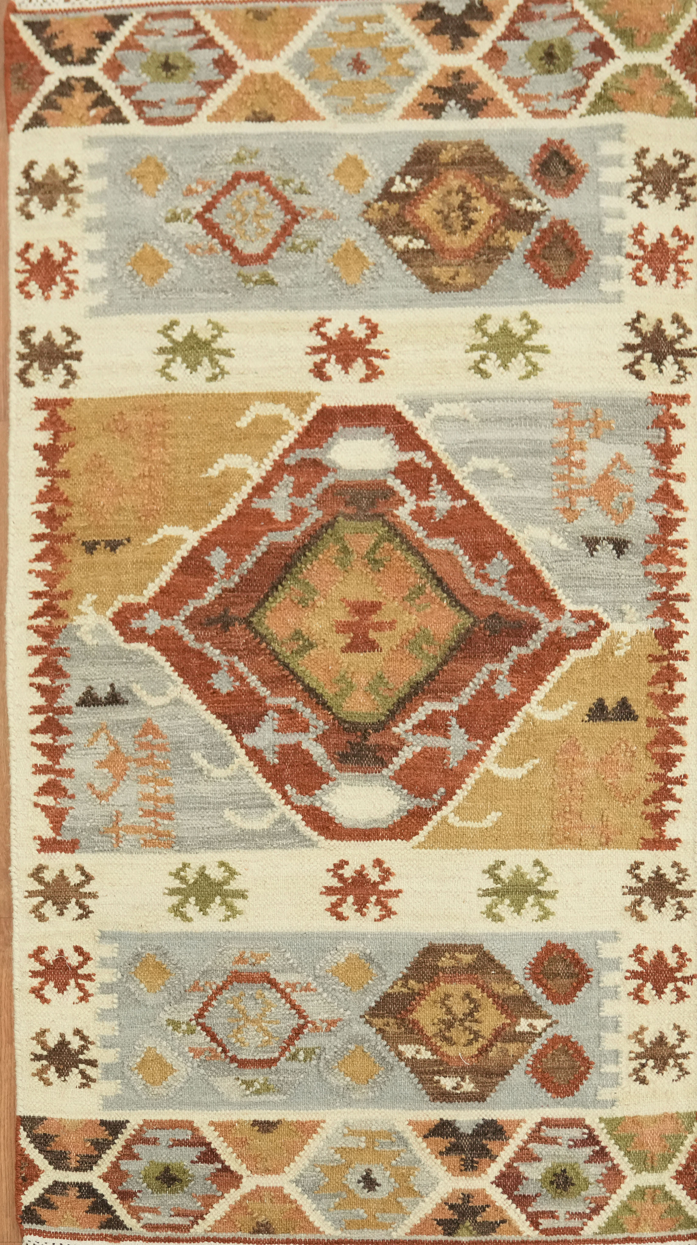Handwoven Accent Rug 3×5 Modern Tribal Geometric Abstract Multi Color Carpet