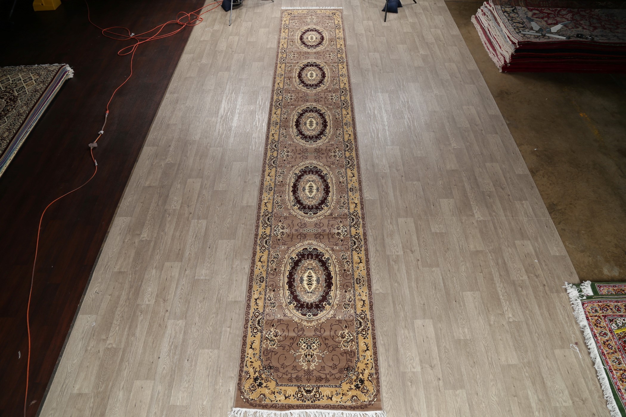 Transitional Aubusson Turkish Oriental Runner Rugs - Picture 3 of 13
