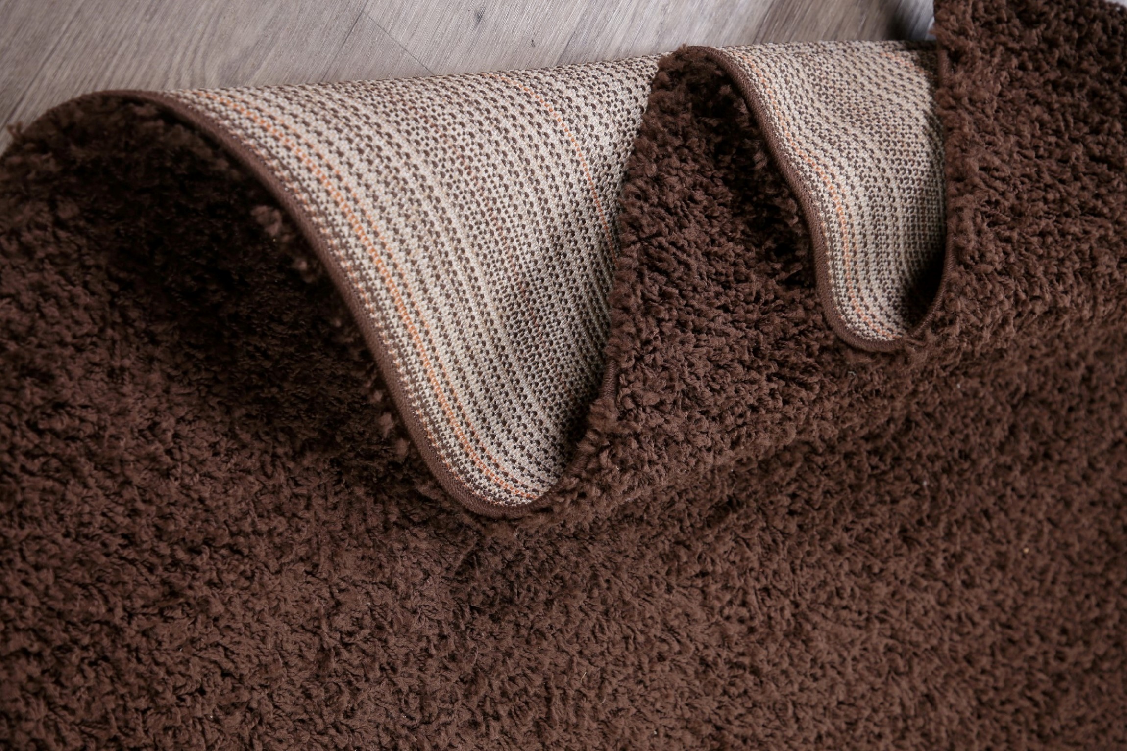 Shaggy Türkische Orientteppiche Modern Einfarbig Braun Teppich Modern Rug - Bild 11 von 24