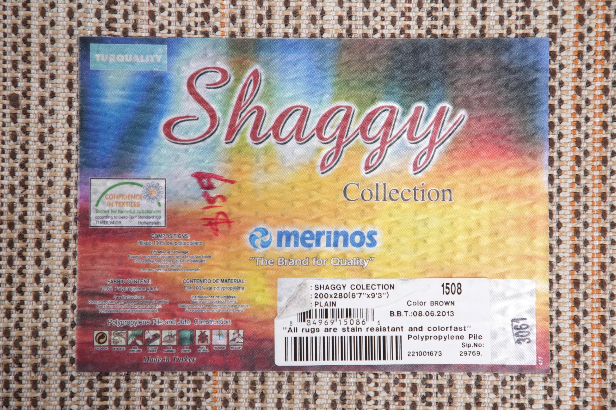 Shaggy Türkische Orientteppiche Modern Einfarbig Braun Teppich Modern Rug - Bild 13 von 24