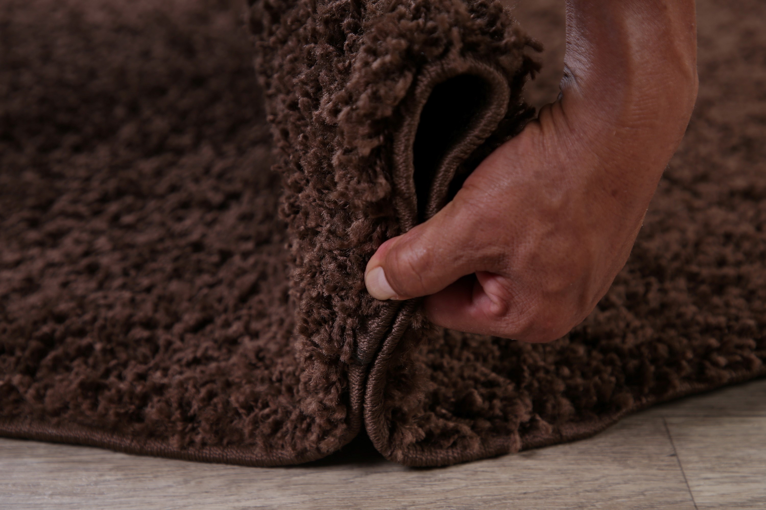 Shaggy Türkische Orientteppiche Modern Einfarbig Braun Teppich Modern Rug - Bild 23 von 24
