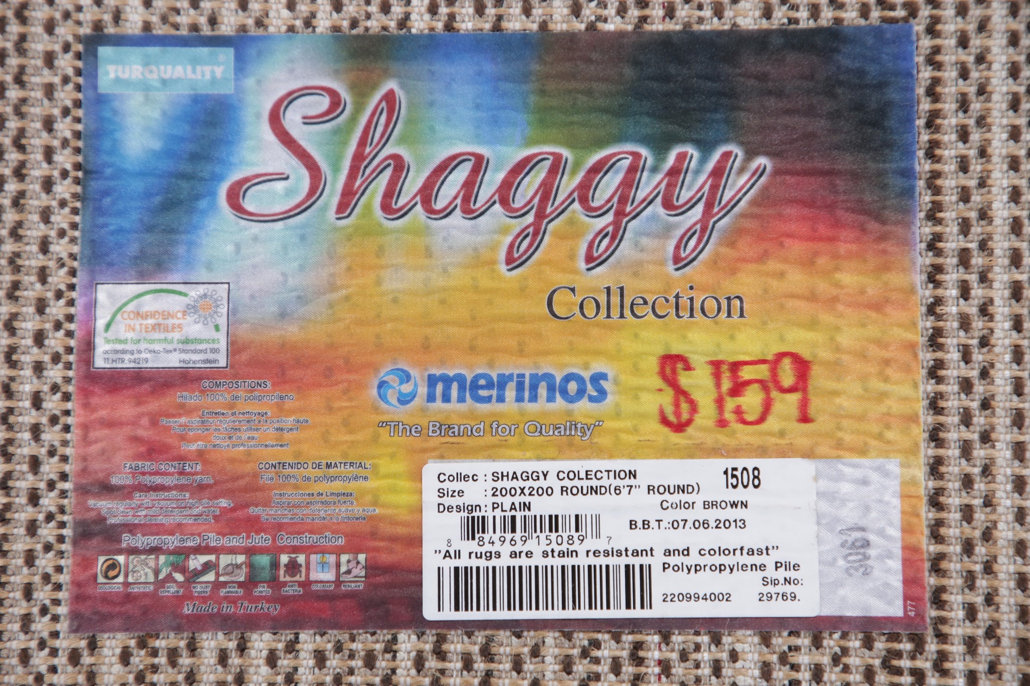 Shaggy Türkische Orientteppiche Modern Einfarbig Braun Teppich Modern Rug - Bild 24 von 24
