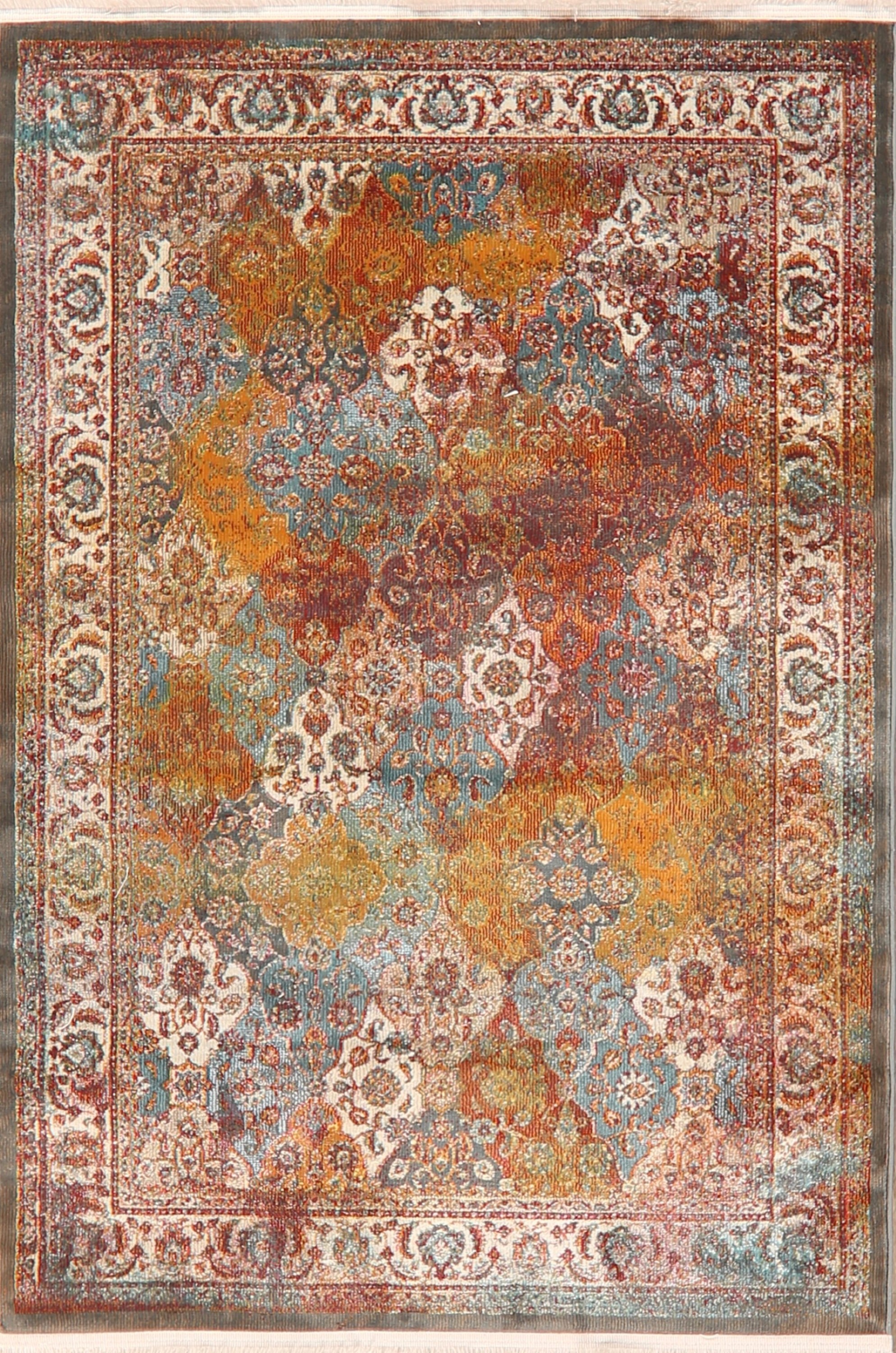 Traditional Vintage Distressed Style Floral Turkish Rugs - Picture 8 of 12