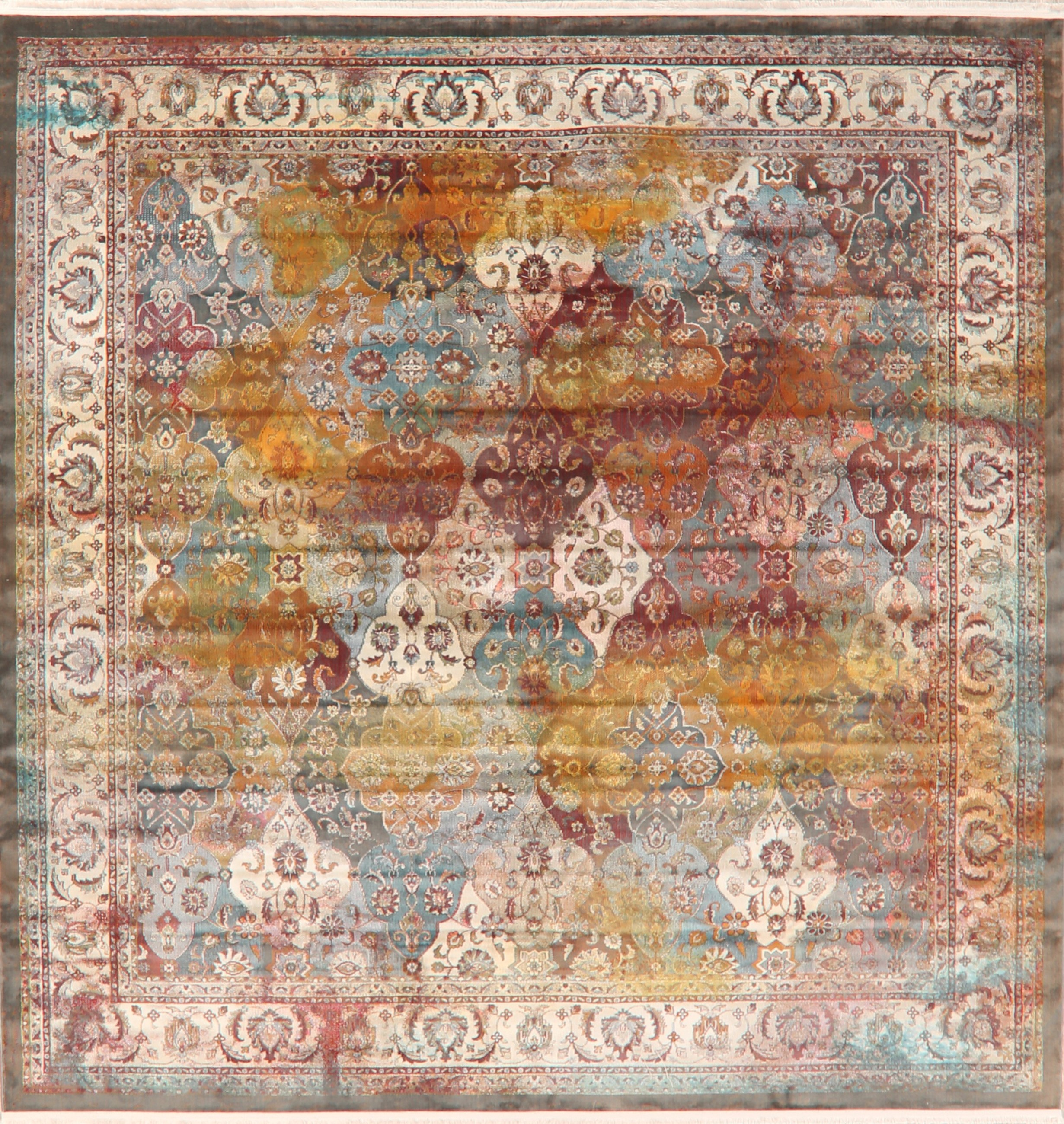 Traditional Vintage Distressed Style Floral Turkish Rugs - Picture 10 of 12