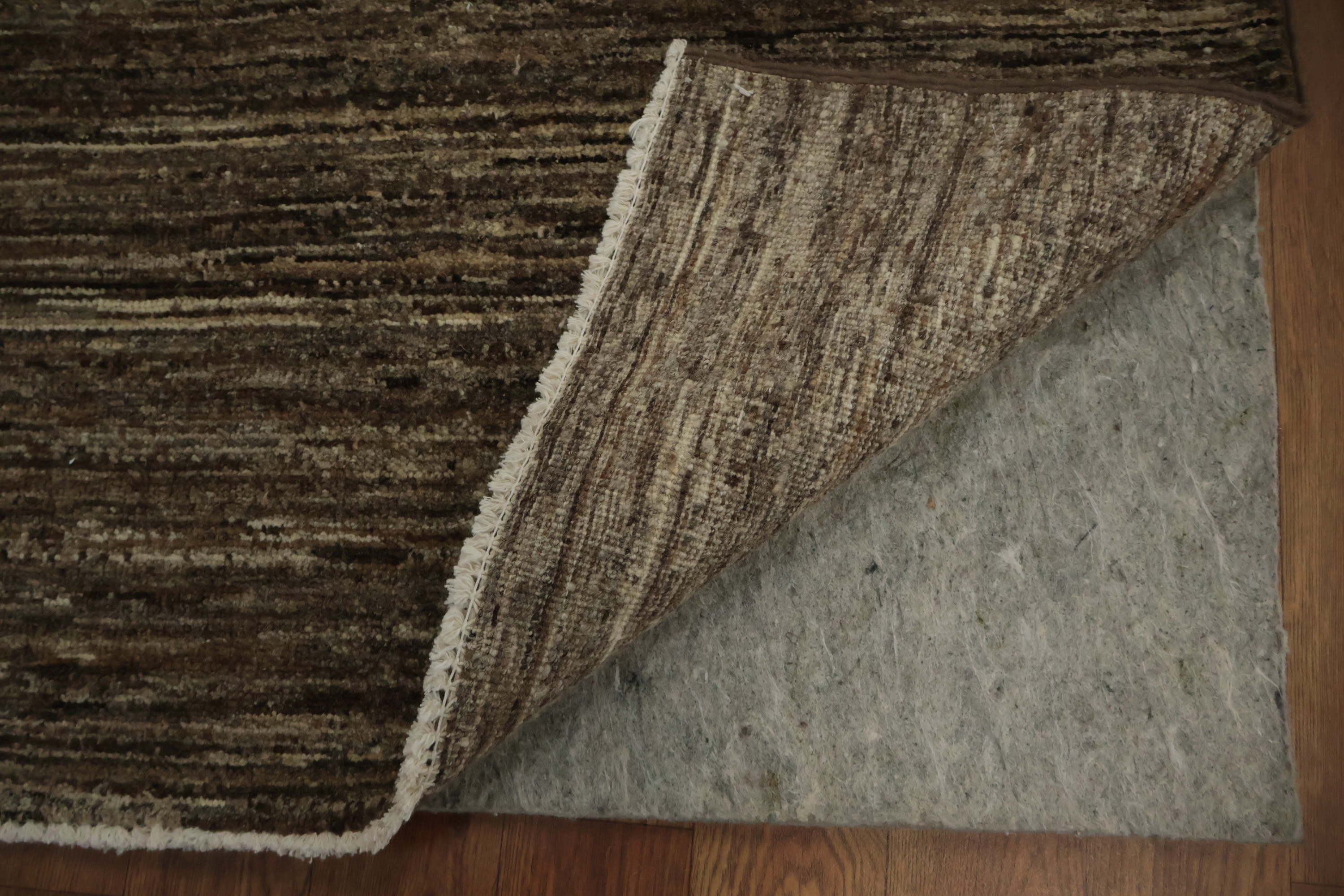 Earthy Brown Modern Rug 3x4 Hand-knotted Wool Oriental Carpet for Room Decor - Picture 6 of 14