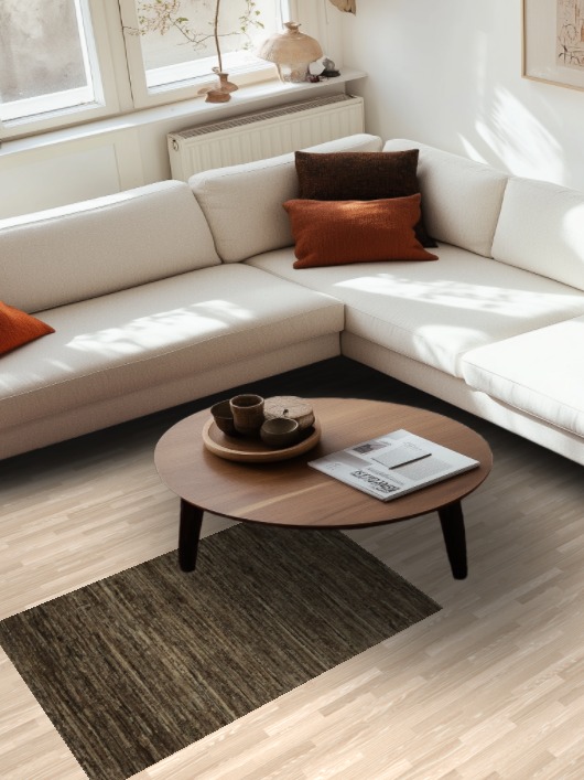 Earthy Brown Modern Rug 3x4 Hand-knotted Wool Oriental Carpet for Room Decor - Picture 2 of 14