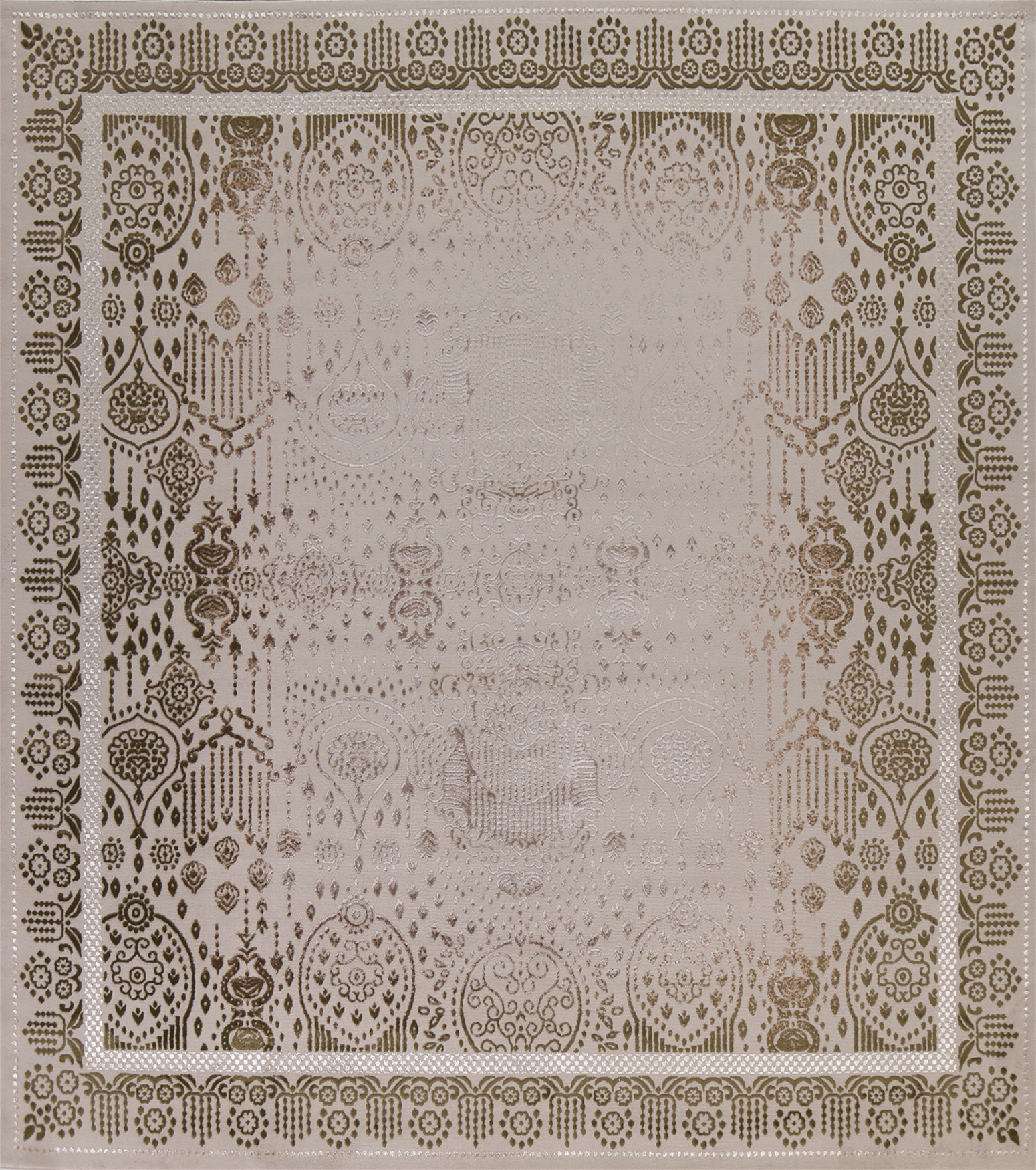 Transitional Geometric Oriental Turkish Rug Modern Carpet - Picture 44 of 55