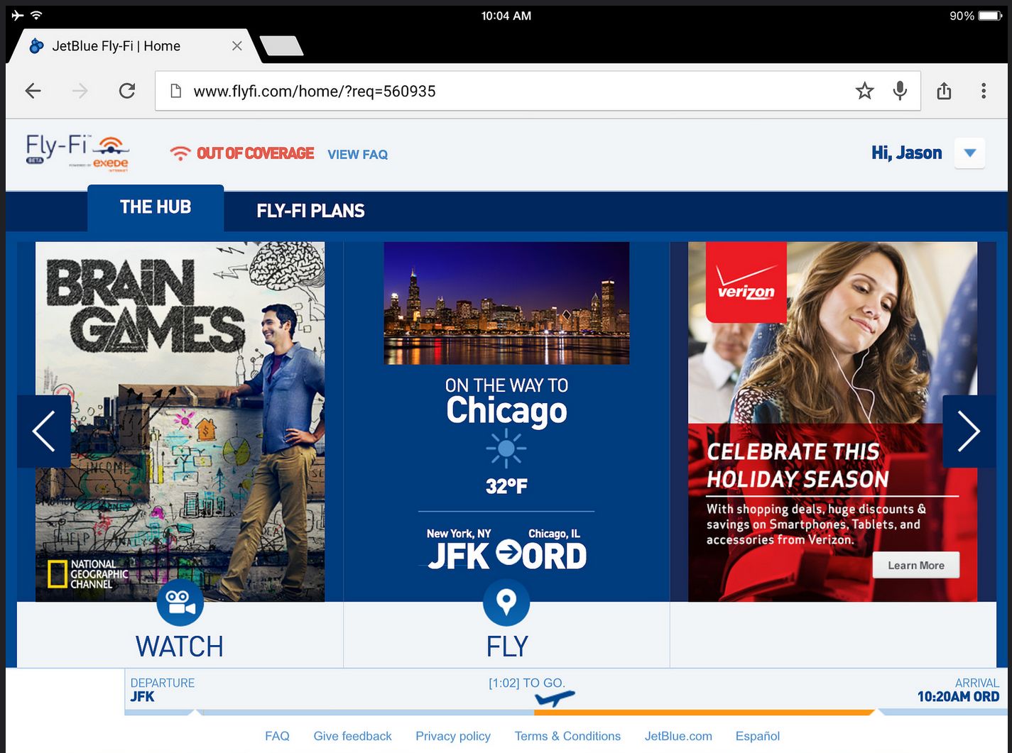 Video review of JetBlue's new FlyFi Hub reveals its potential Runway