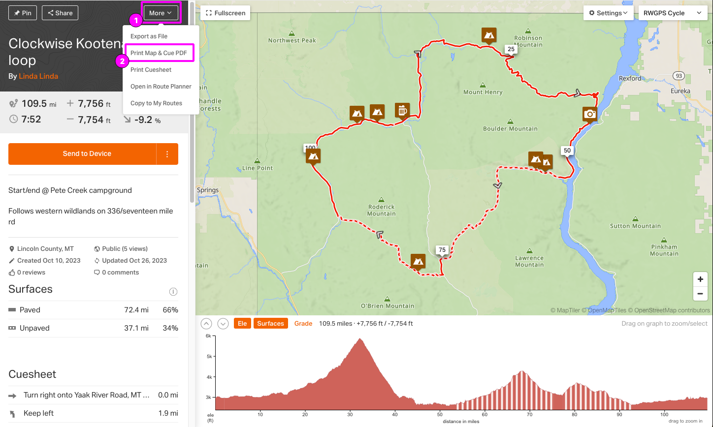 Create Route PDFs – Ride with GPS Help Center