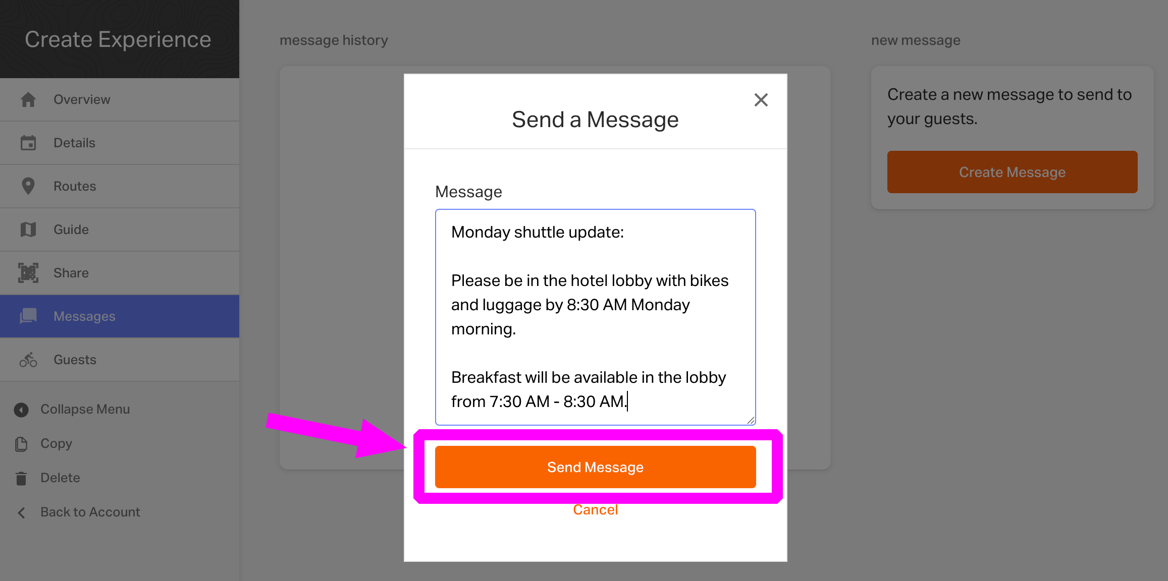 Ridecentric Message Share, Message, and Manage Access – Ride with GPS Help Center