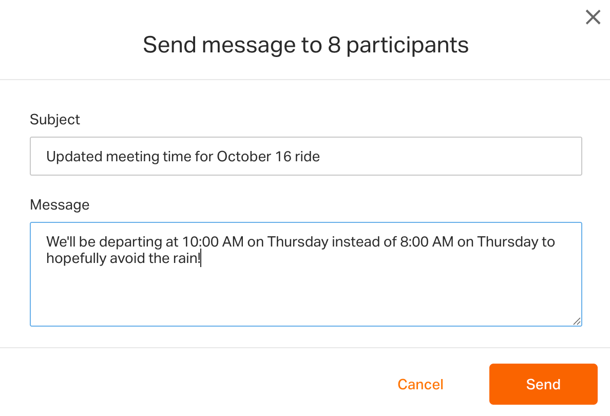 Ridecentric Message Part 5: Events Calendar and Messages – Ride with GPS Help Center