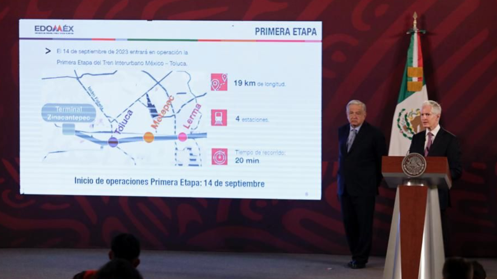 ALFREDO DEL MAZO ANUNCIA FECHA DE INICIO DE LA PRIMERA ETAPA DEL TREN