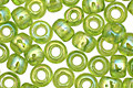 TOHO Transparent Rainbow Lime Green Round 6/0 Seed Bead