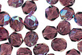 Czech Fire Polished Glass Amethyst AB Round 6mm