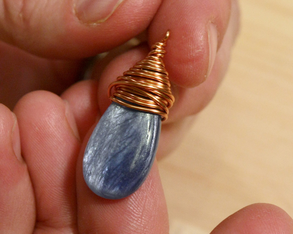 Wire Wrapped Cover on a Teardrop (Technique) Lima Beads