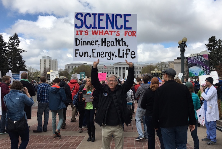 Bob Henson at the Denver March for Science