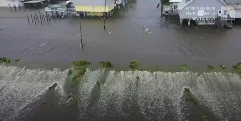 Storm surge flooding