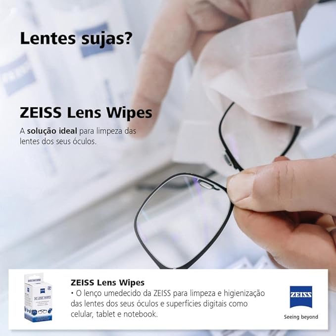 Lenços de limpeza de lentes ZEISS - 30 unidades