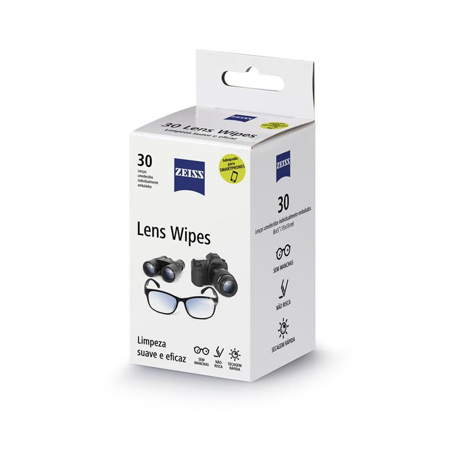 Lenços de limpeza de lentes ZEISS - 30 unidades