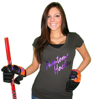 Girls V-Neck Grey Tee