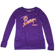 Girls Long Sleeve Purple Burnout Tee