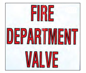 Strike First 007 Fire Department Valve Decal